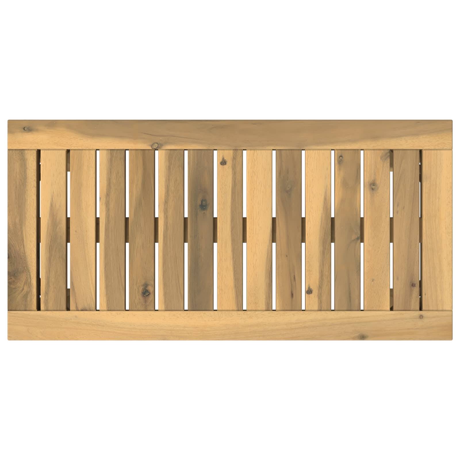 vidaXL Couchtisch Weiß 60,5 x 30 x 36 cm Massivholz Akazie