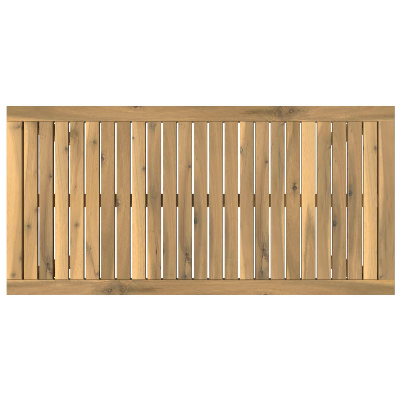 vidaXL Couchtisch Weiß 50 x 100,5 x 45 cm Massivholz Akazie