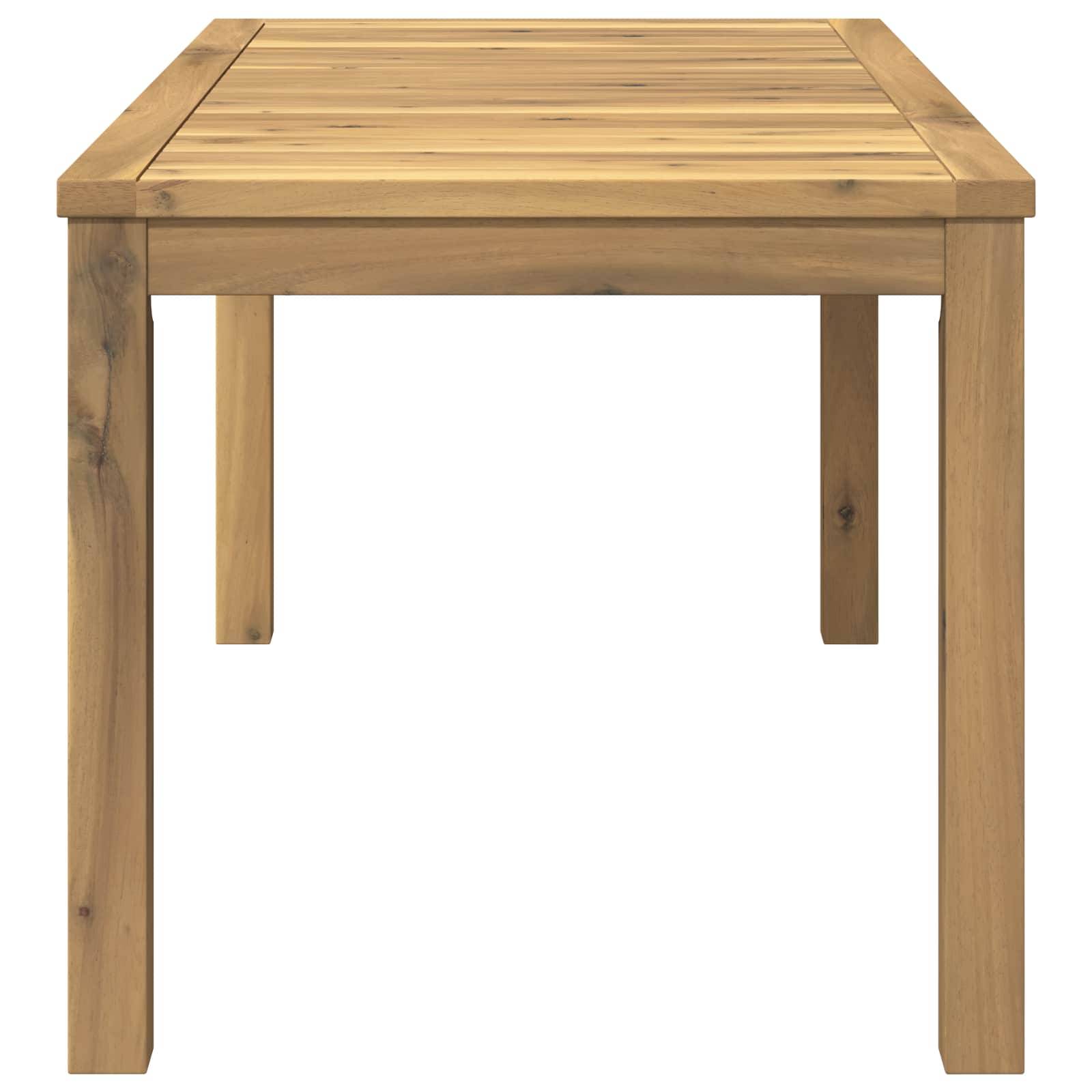 vidaXL Couchtisch Weiß 50 x 100,5 x 45 cm Massivholz Akazie