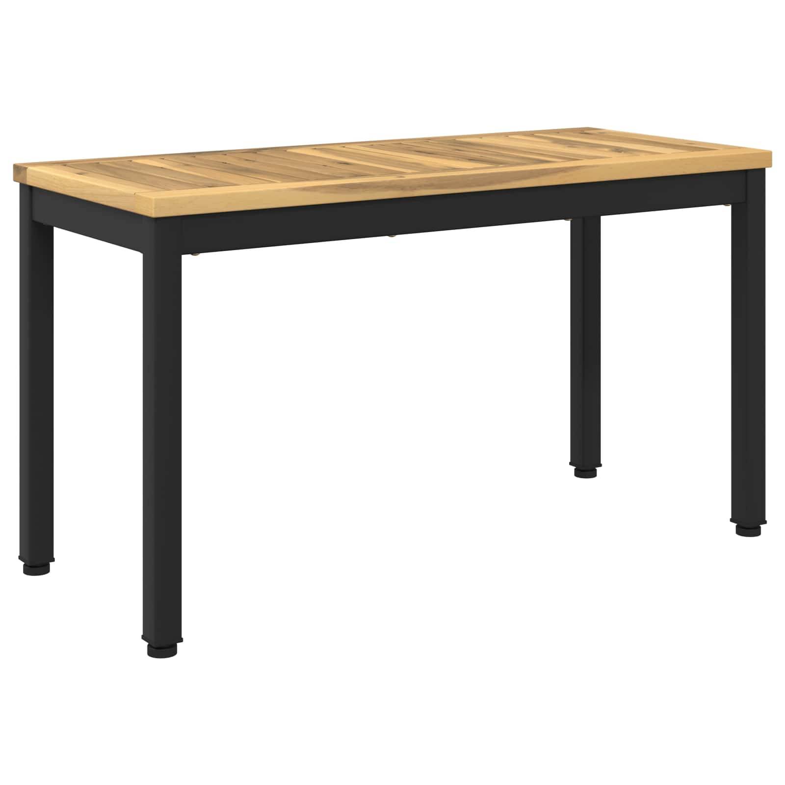 vidaXL Gartenbank 80,5 x 35 x 45 cm Massivholz Akazie Weiß und Schwarz
