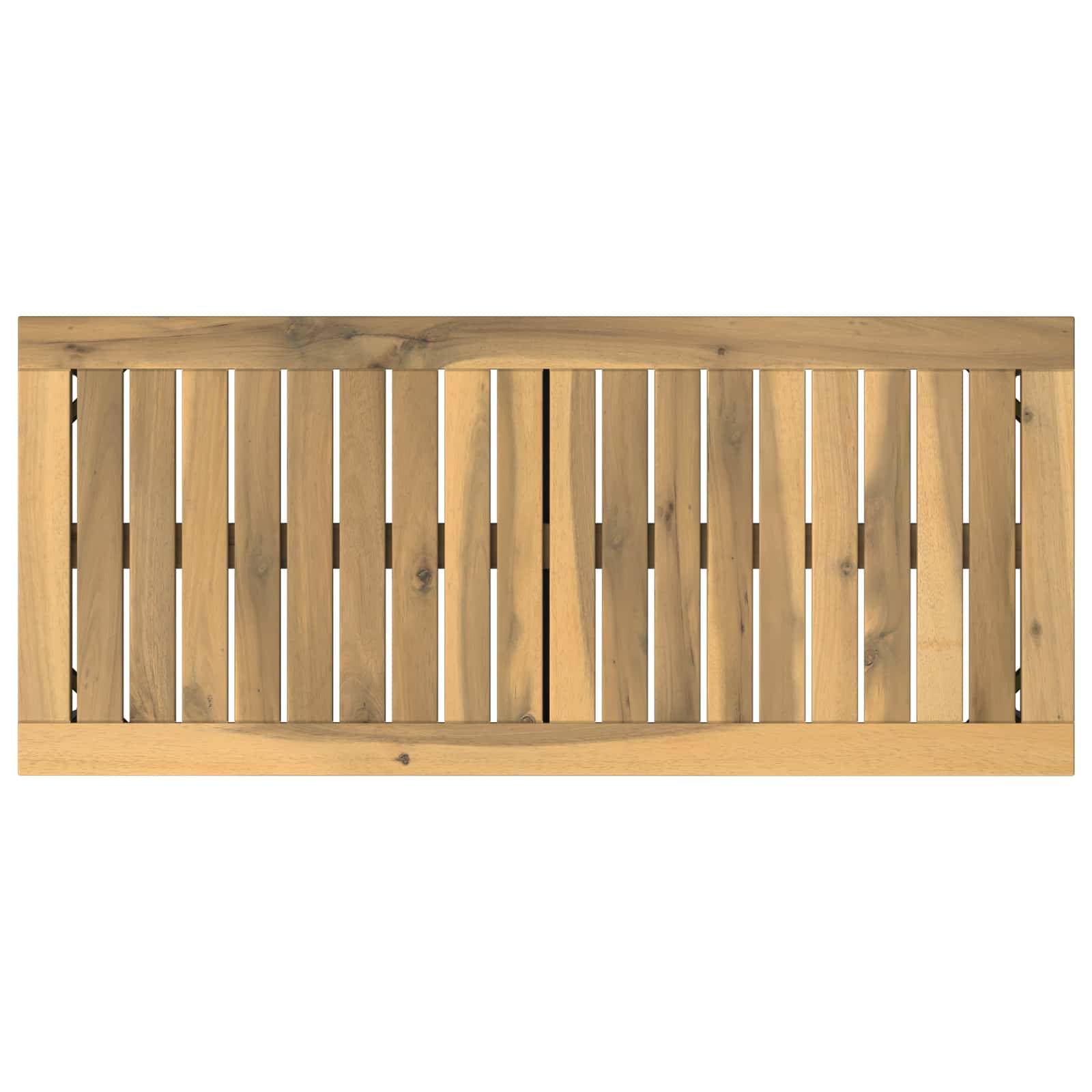 vidaXL Gartenbank 80,5 x 35 x 45 cm Massivholz Akazie Weiß und Schwarz