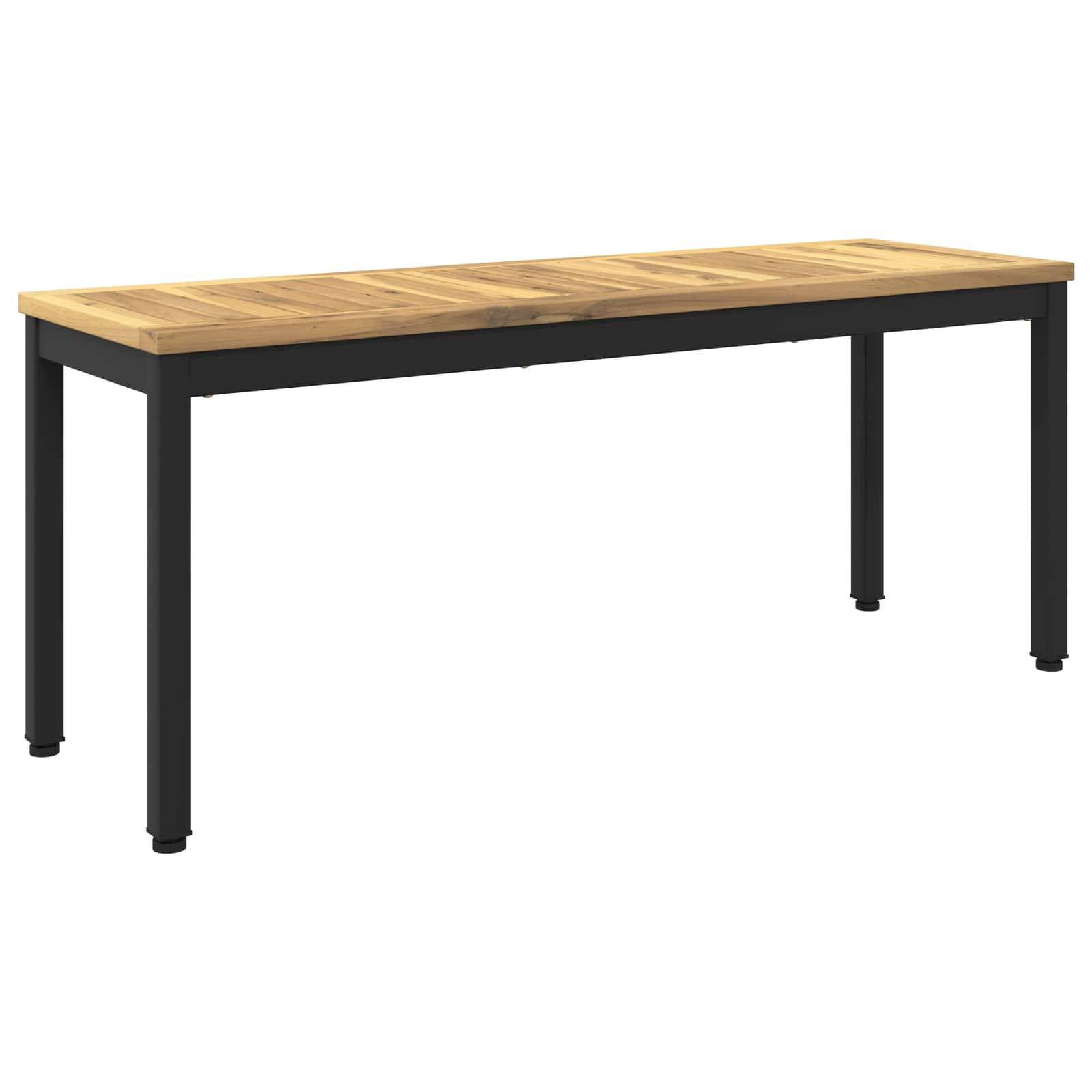 vidaXL Gartenbank 108,5 x 35 x 45 cm Massivholz Akazie Rechtwinklig