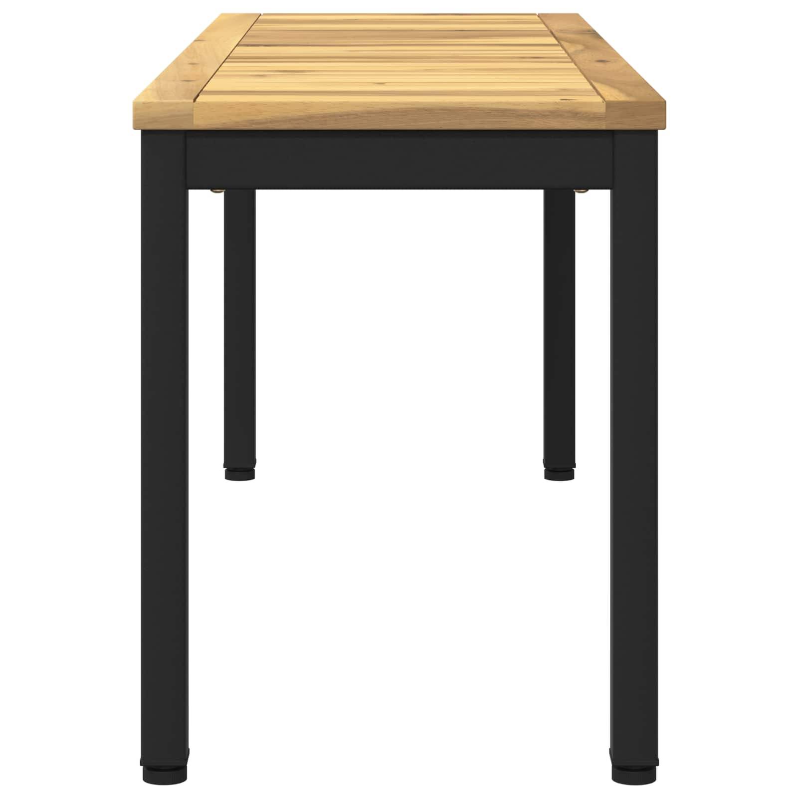 vidaXL Gartenbank 108,5 x 35 x 45 cm Massivholz Akazie Rechtwinklig