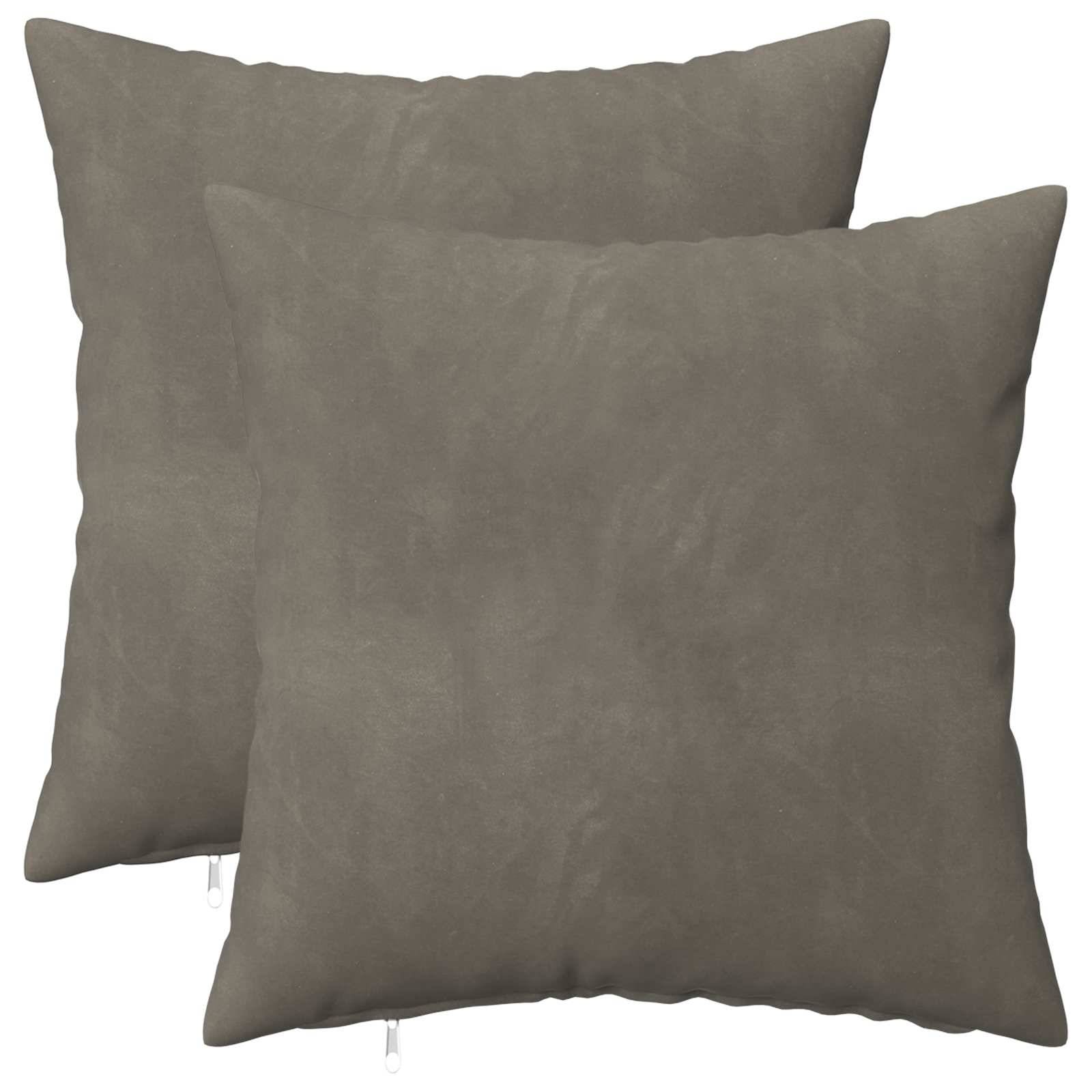 vidaXL Kissenbezug 2 pcs HEERLEN Hellgrau 45 x 45 cm Samt