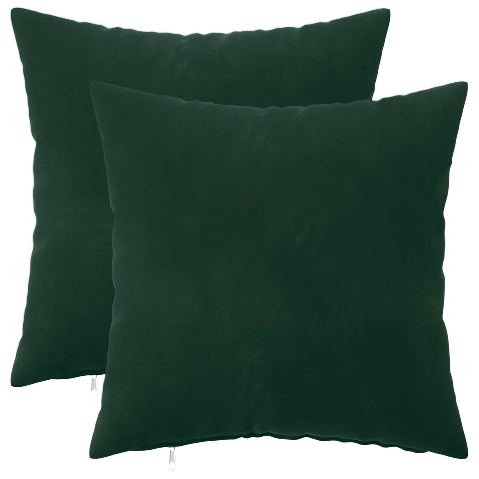vidaXL Kissenbezug 2 pcs HEERLEN Dunkelgrün 30 x 30 cm Samt