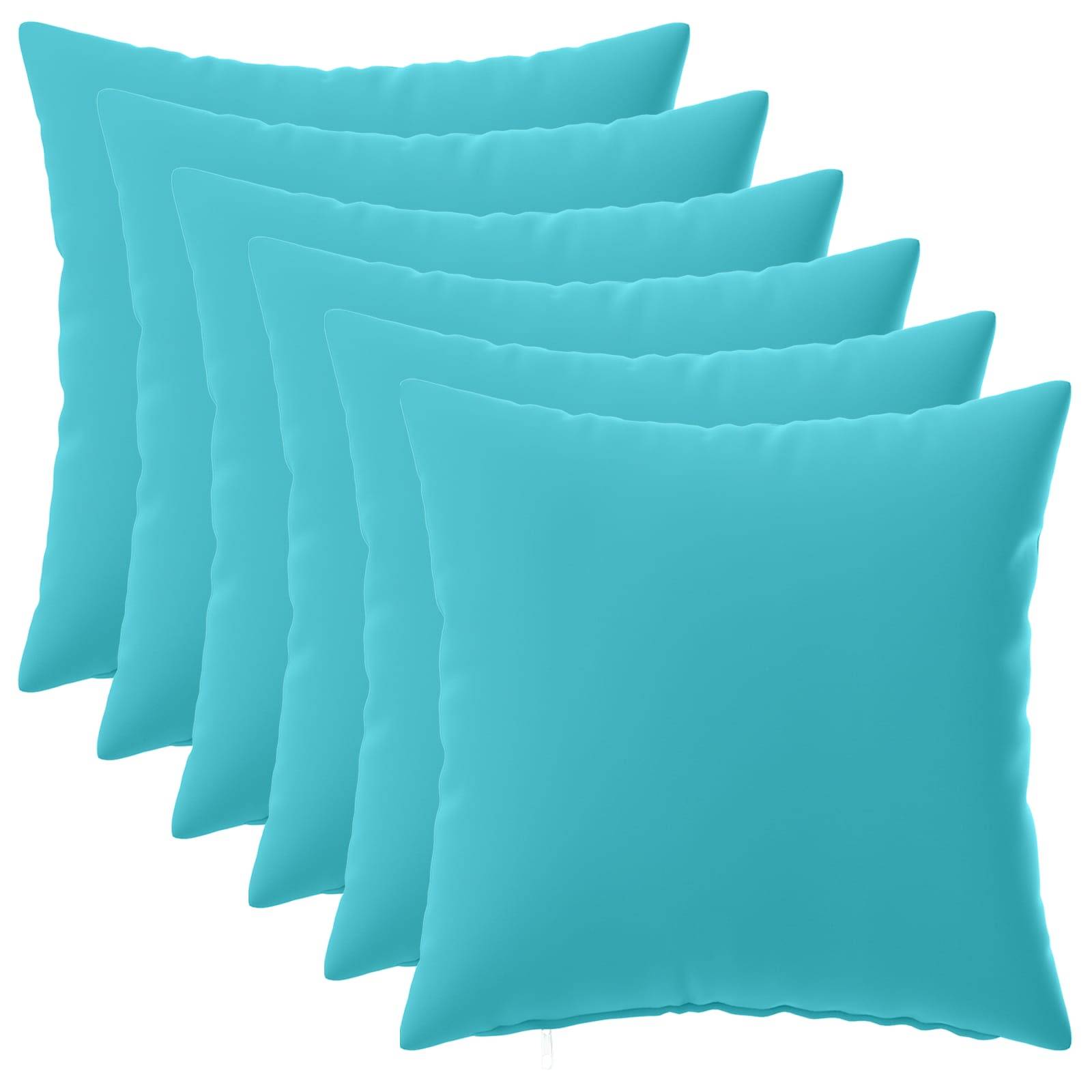 vidaXL Kissenbezug 6 pcs HEERLEN Türkis 30 x 30 cm Polyester