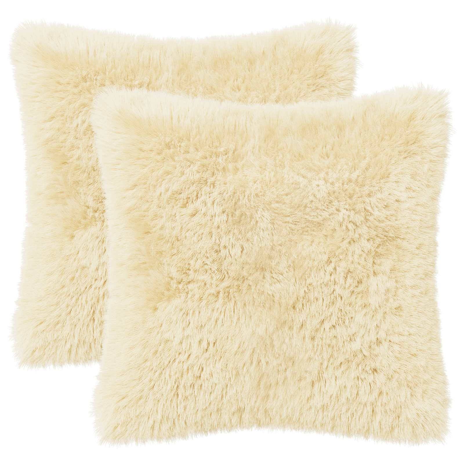 vidaXL Kissenbezug 2 pcs HEERLEN Creme 35 x 35 cm PV Fleece