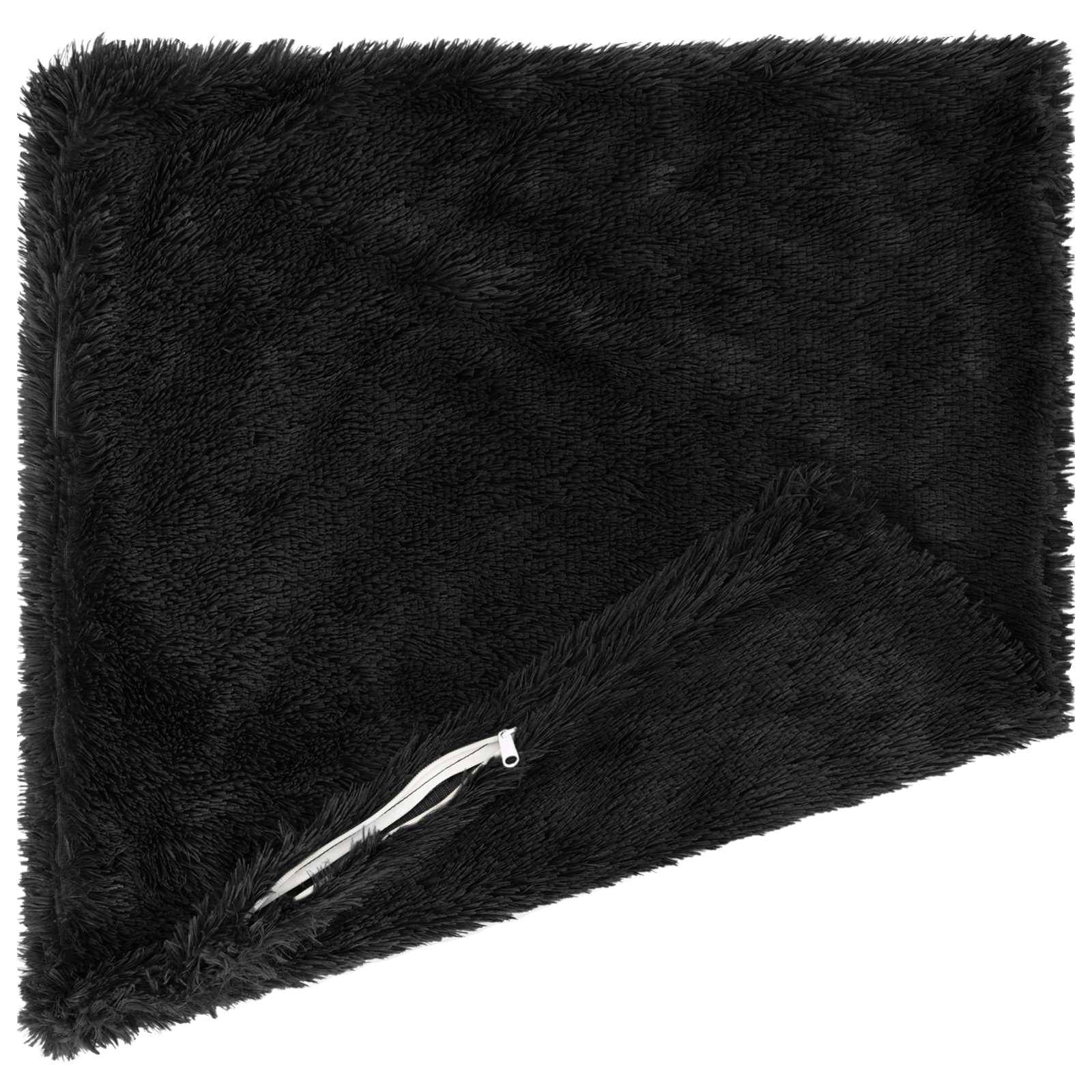 vidaXL Kissen mit Kissen HEERLEN 6 Stk. Schwarz PV Fleece