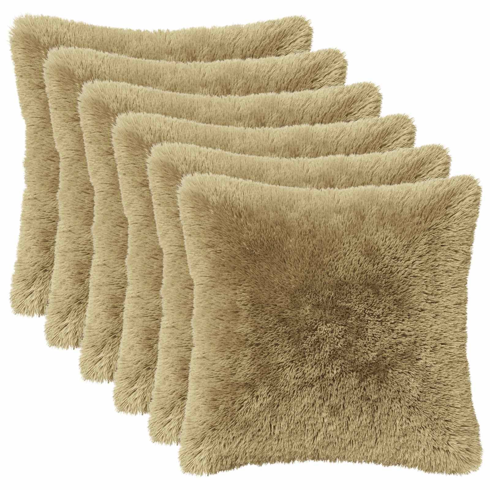 vidaXL Kissen mit Kissen HEERLEN 6 Stk. Hellgrau PV Fleece