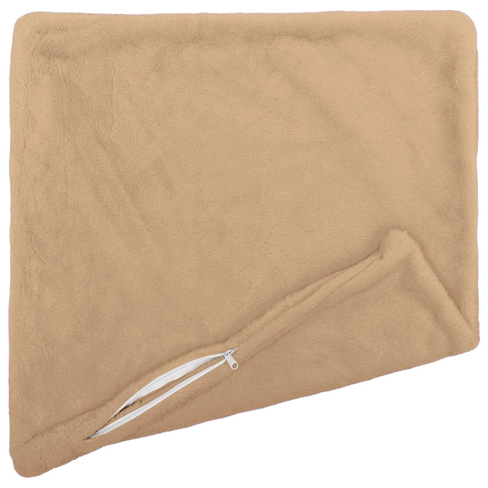 vidaXL Kissenbezug 6 stk. HEERLEN Creme 55 x 55 cm Faux Kaninchenfell