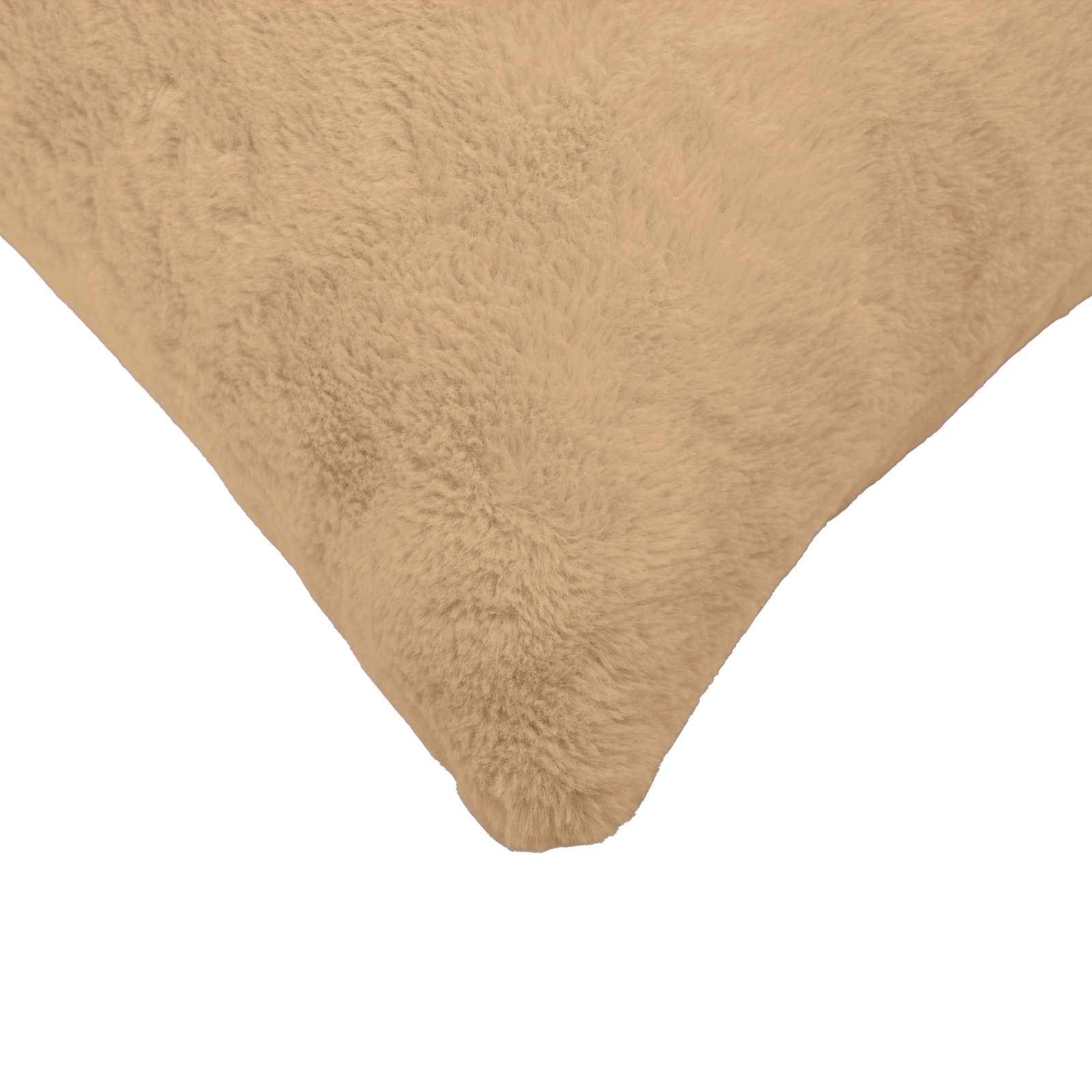 vidaXL Kissenbezug 6 stk. HEERLEN Creme 55 x 55 cm Faux Kaninchenfell