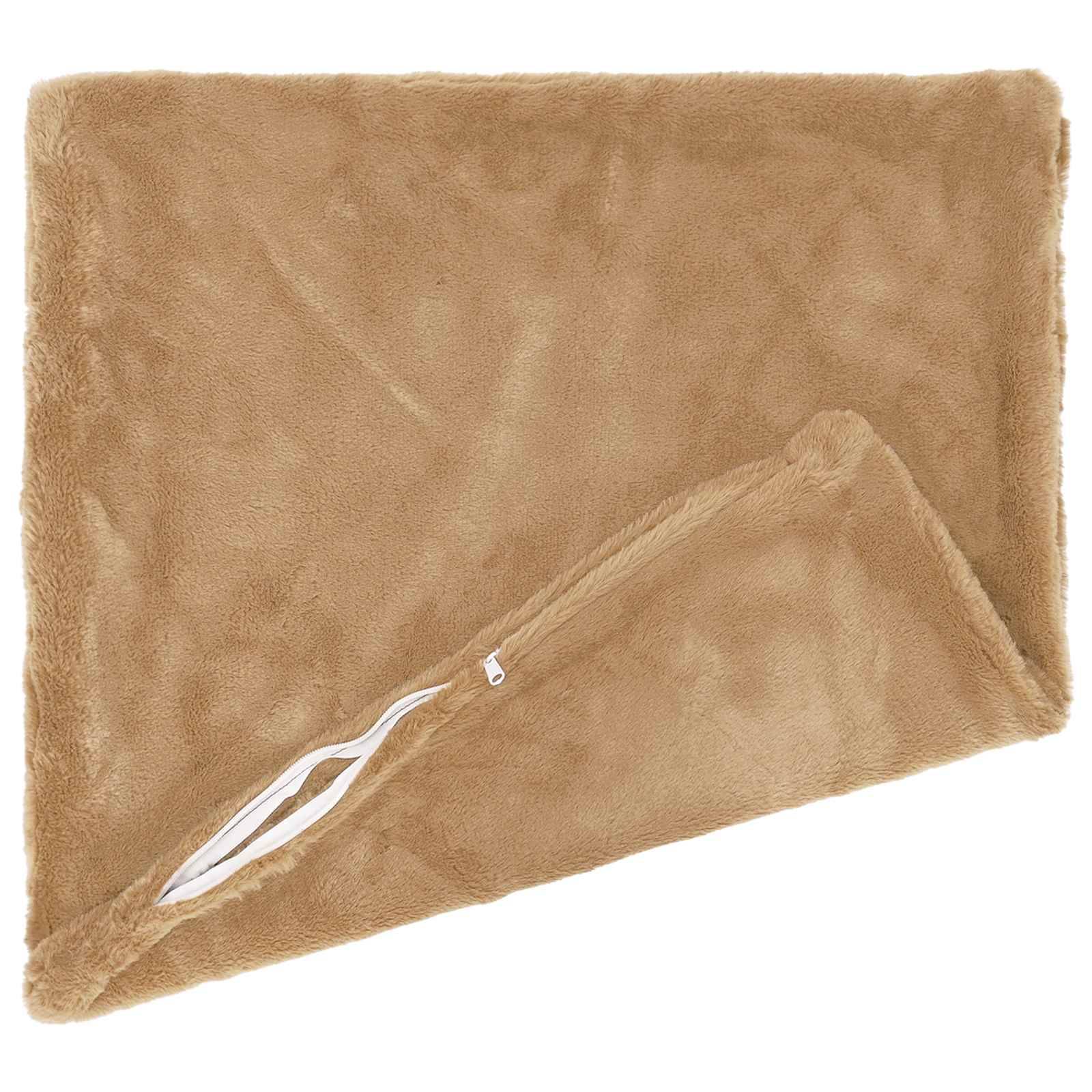 vidaXL Kissenbezug 6 stk. HEERLEN Taupe 45 x 45 cm Faux Kaninchenfell