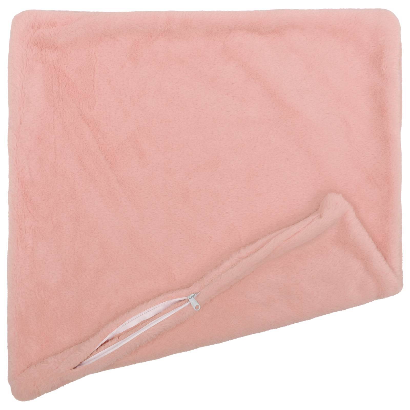 vidaXL Kissenbezug 2 stk. HEERLEN Rosa 40 x 40 cm Faux Kaninchenfell