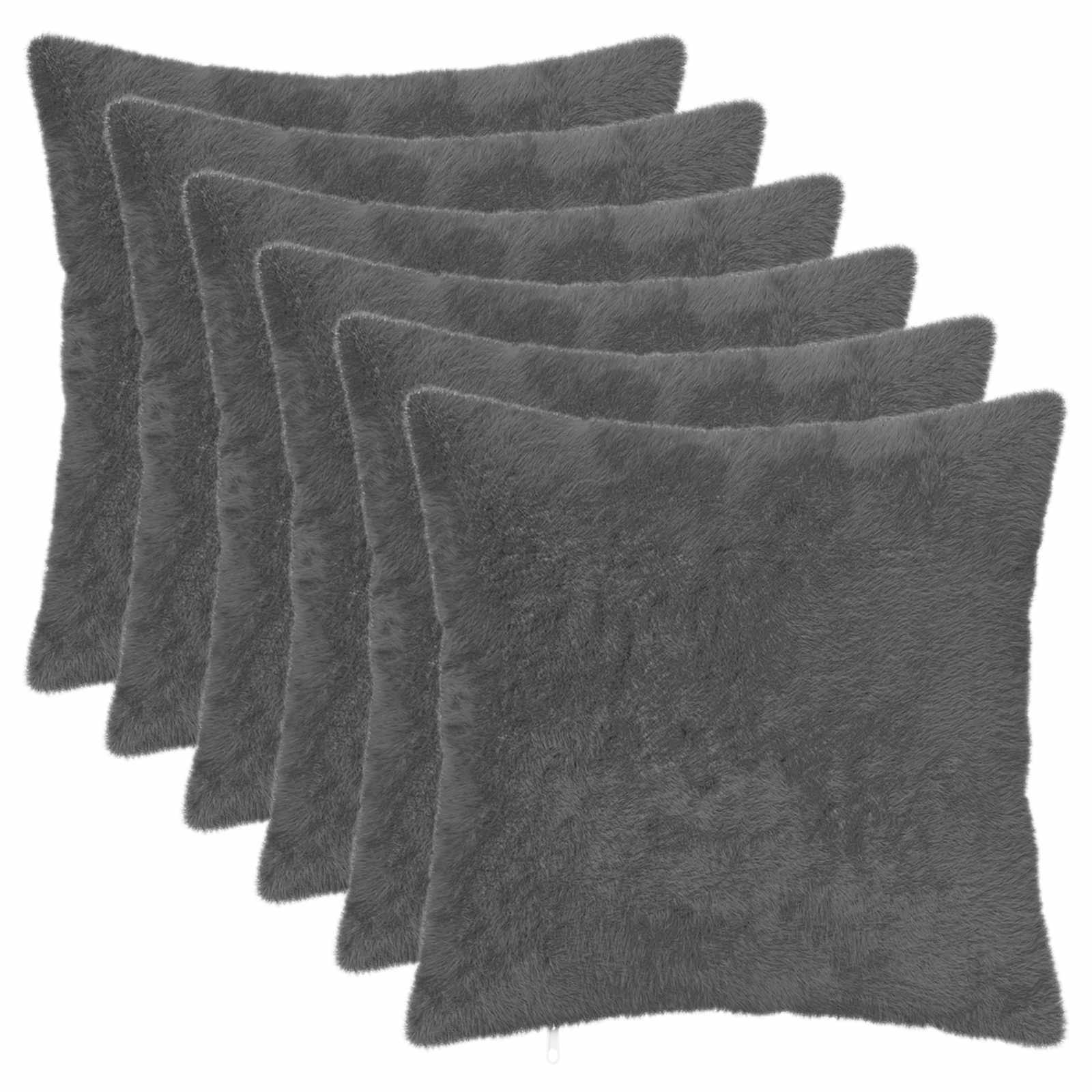vidaXL Kissenbezug 6 stk. HEERLEN Dunkelgrau 30 x 30 cm
