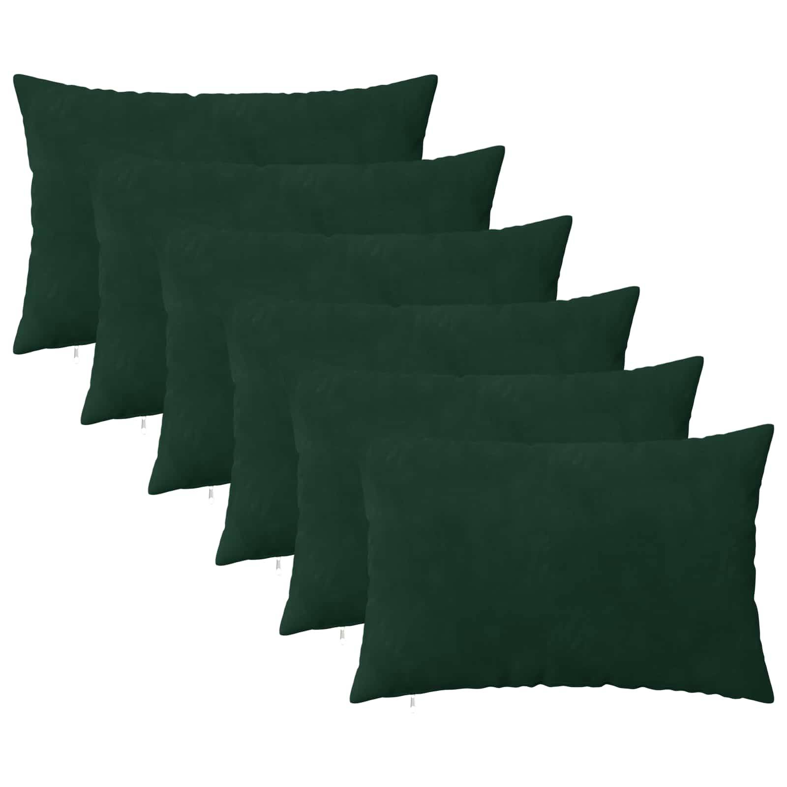 vidaXL Kissenbezug 6 pcs HEERLEN Dunkelgrün 50 x 80 cm Samt