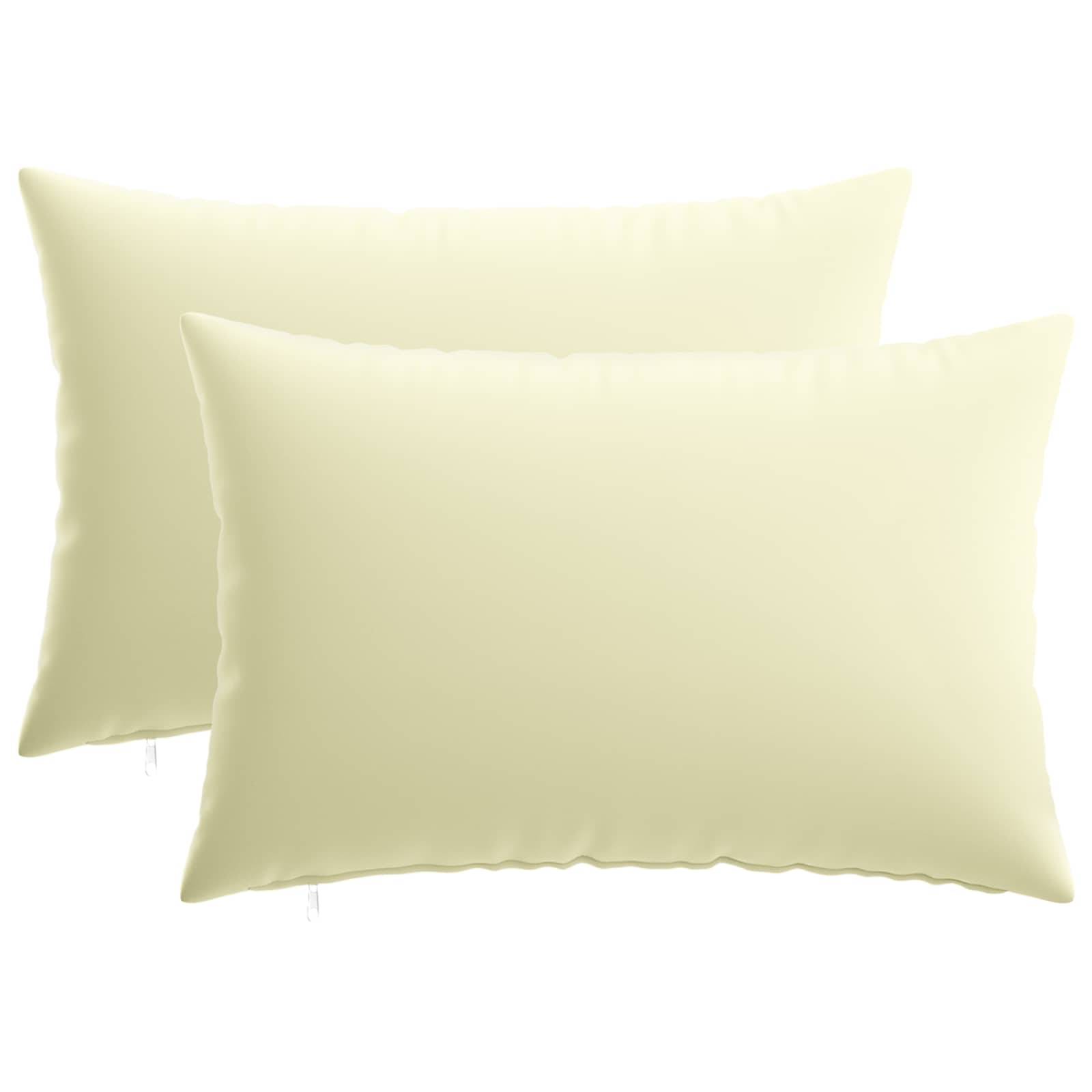 vidaXL Kissenbezug 2 pcs HEERLEN Creme 40 x 60 cm Polyester