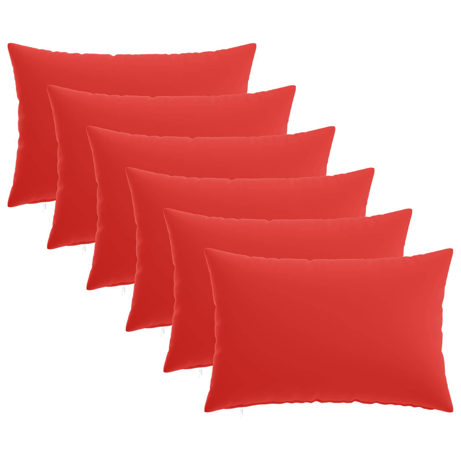 vidaXL Kissenbezug 6 pcs HEERLEN Rot 30 x 50 cm Polyester