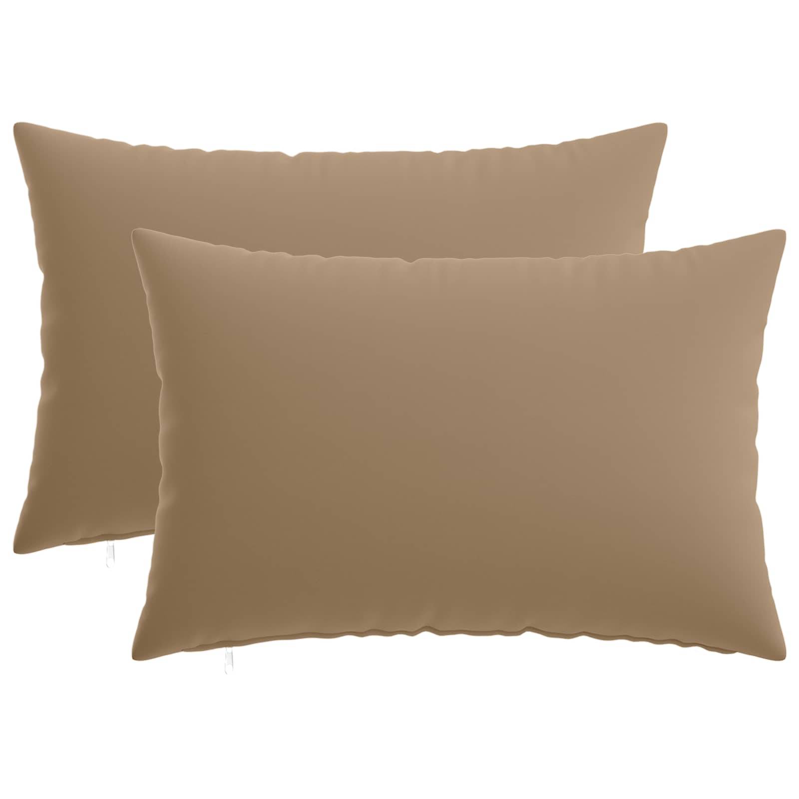 vidaXL Kissenbezug 2 stk. HEERLEN Taupe 30 x 50 cm Polyester