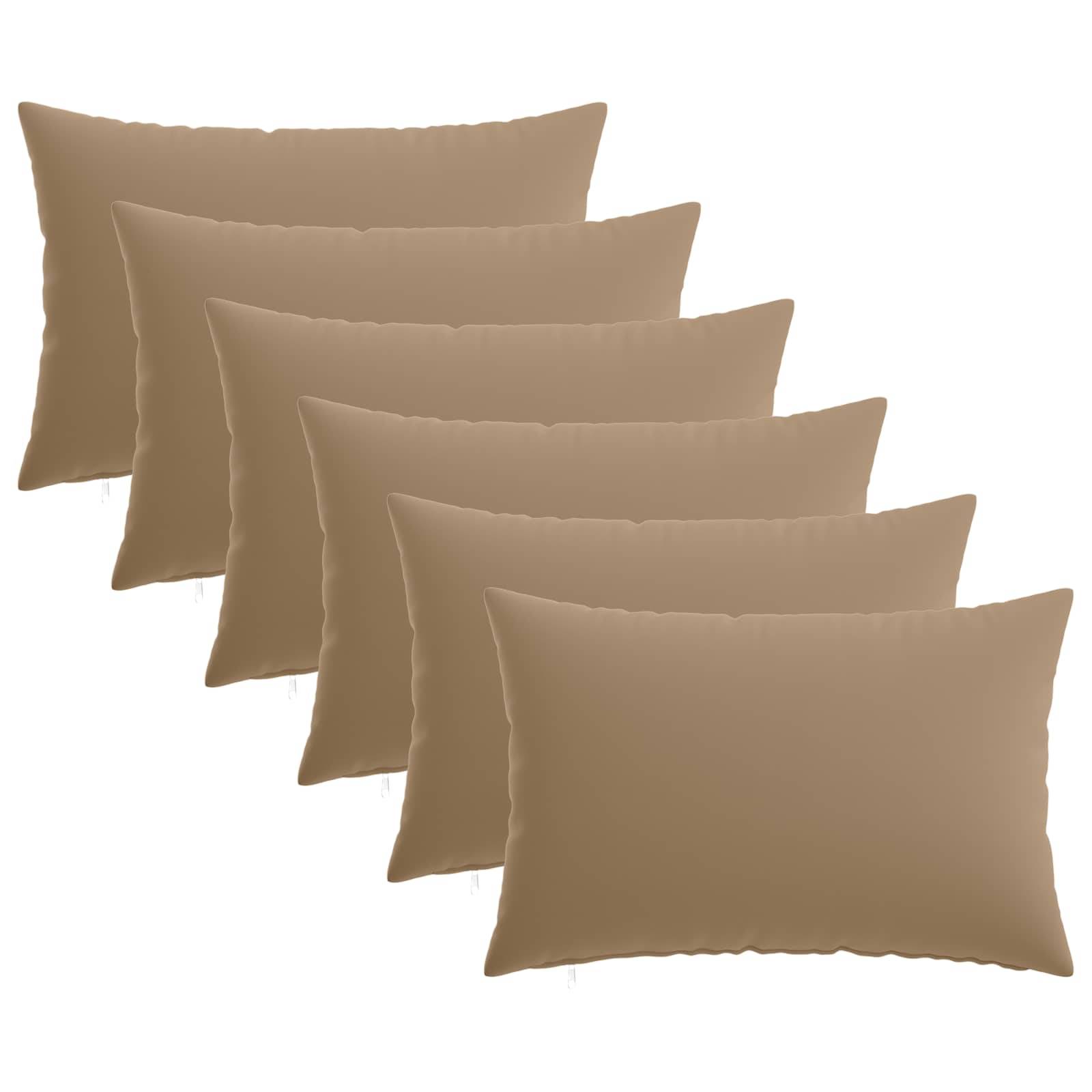 vidaXL Kissenbezug 6 stk. HEERLEN Taupe 30 x 50 cm Polyester