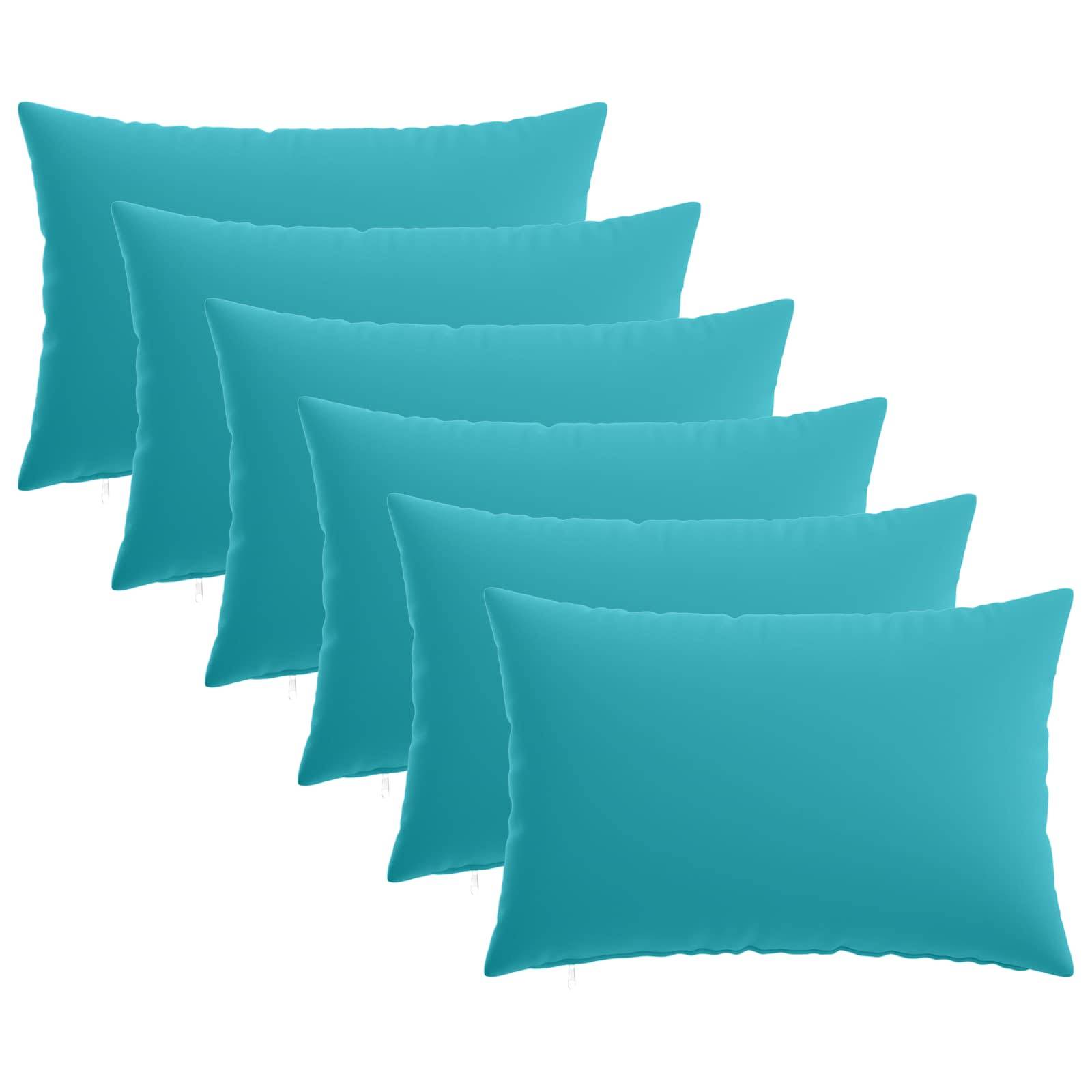 vidaXL Kissenbezug 6 pcs HEERLEN Türkis 50 x 80 cm Polyester