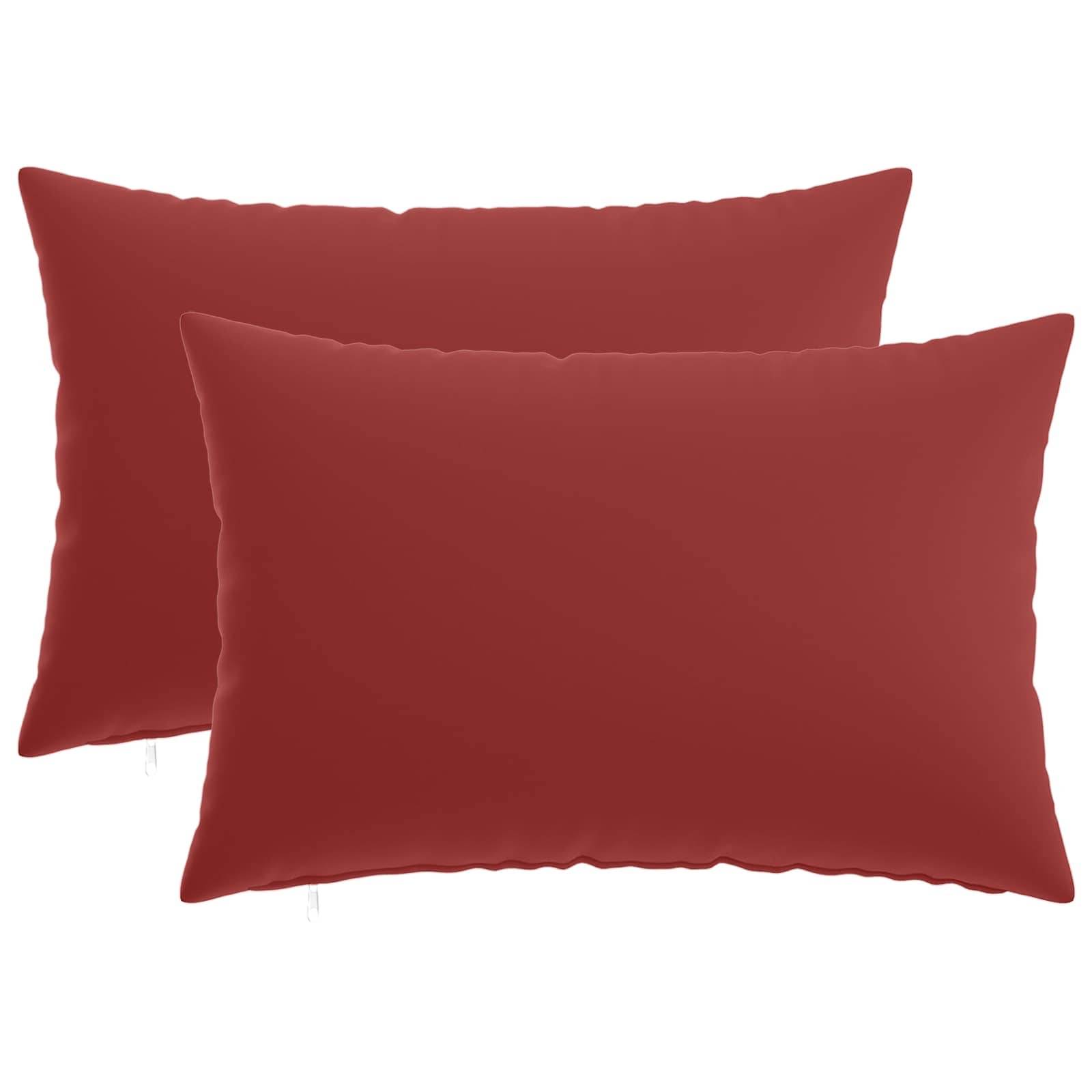 vidaXL Kissenbezug 2 pcs HEERLEN Weinrot 30 x 50 cm Polyester