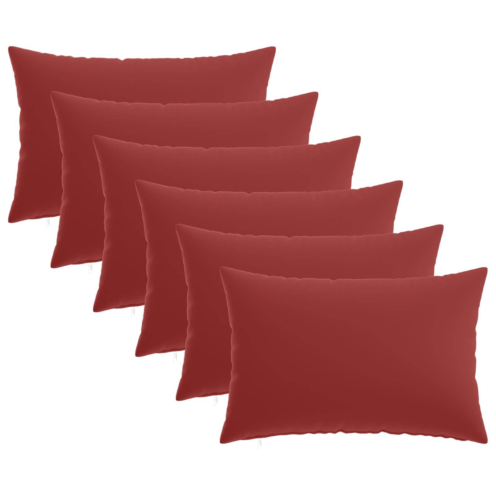 vidaXL Kissenbezug 6 pcs HEERLEN Weinrot 50 x 70 cm Polyester