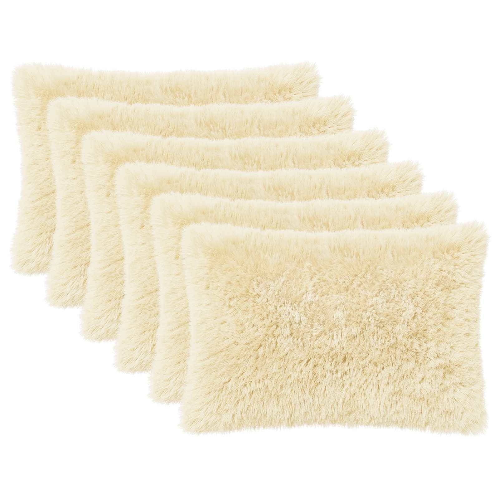 vidaXL Kissenbezug 6 pcs HEERLEN Creme 40 x 60 cm PV Fleece