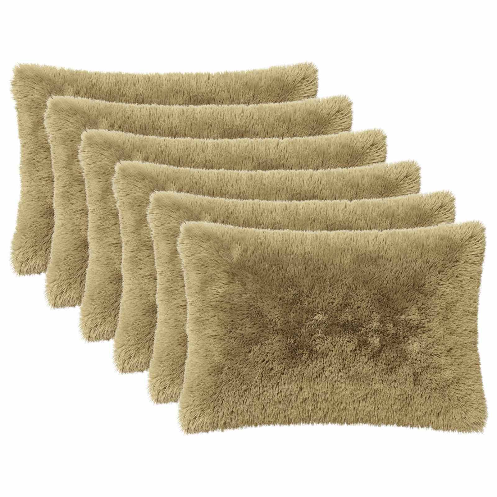 vidaXL Kissenbezug 6 pcs HEERLEN Hellgrün 50 x 70 cm PV Fleece