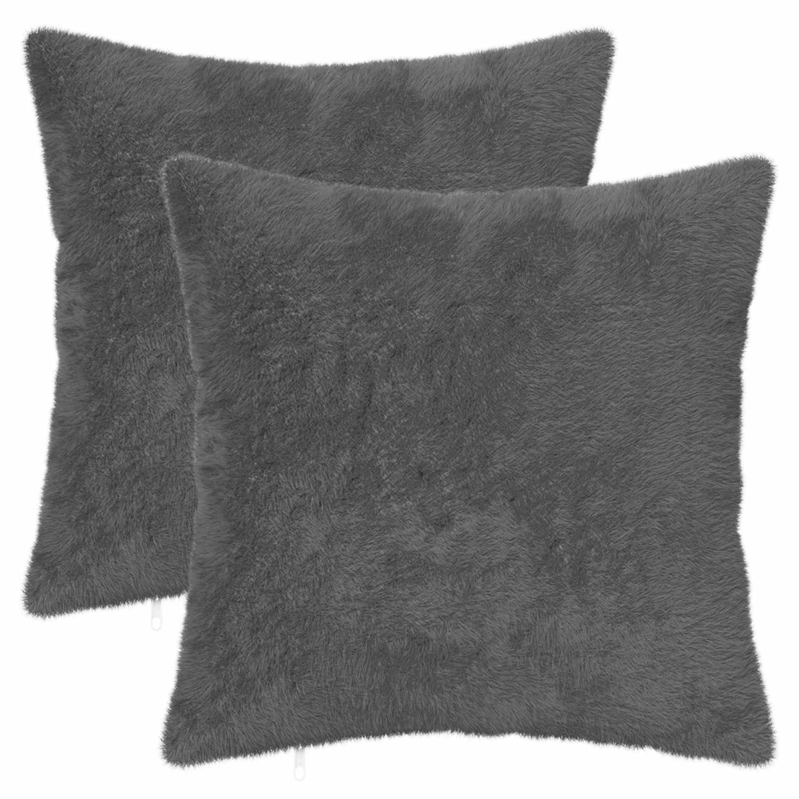 vidaXL Kissenbezug 2 stk. HEERLEN Dunkelgrau 40 x 40 cm
