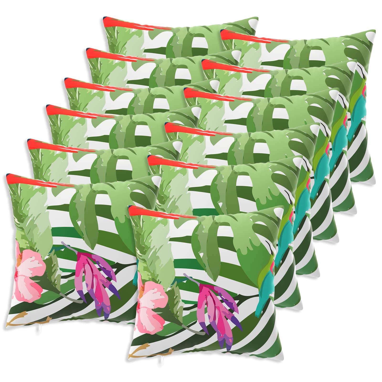 vidaXL Kissenbezug 12 pcs HEERLEN Schwarz 40 x 40 cm Polyester