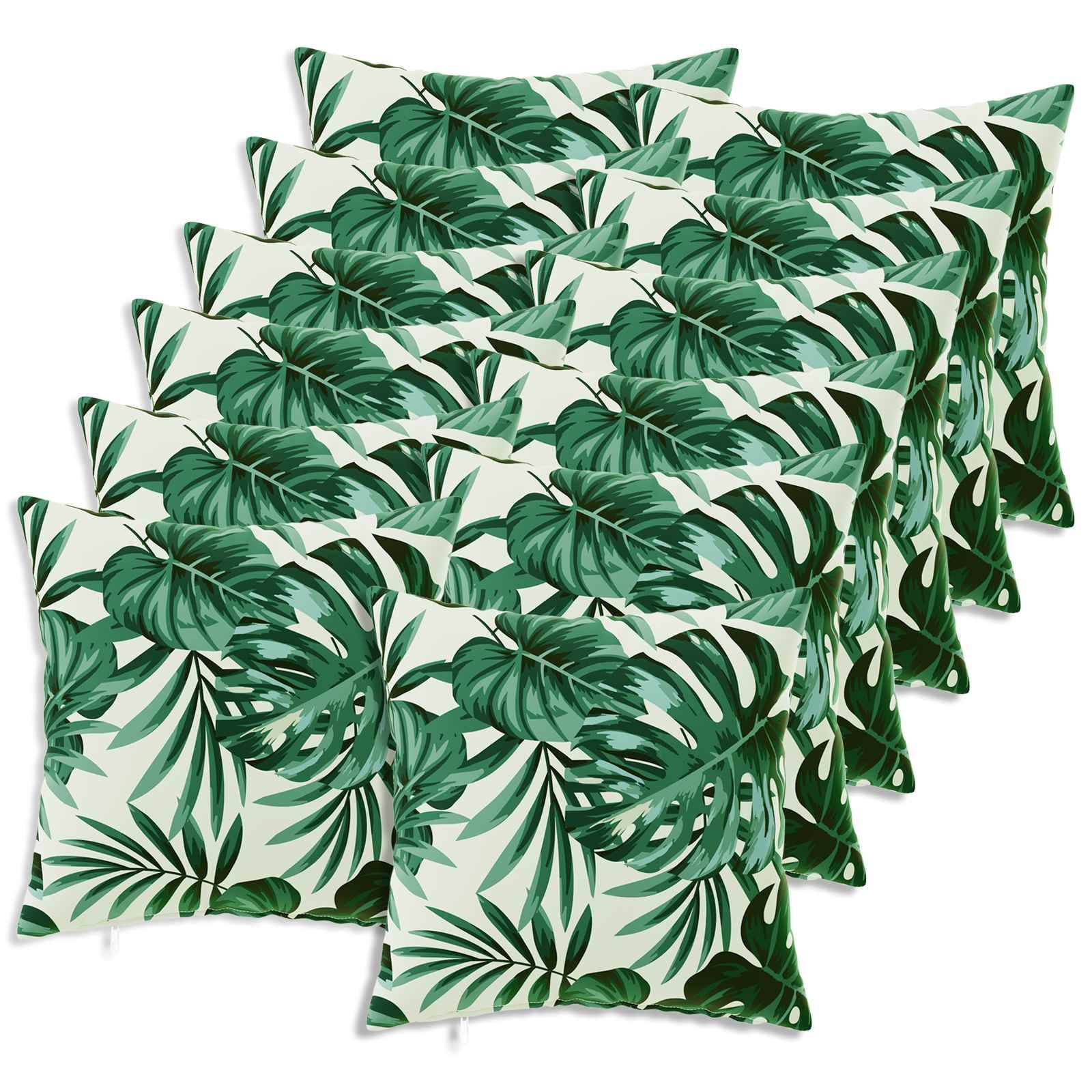 vidaXL Kissenbezug 12 pcs HEERLEN Blattmuster 40 x 40 cm Polyester