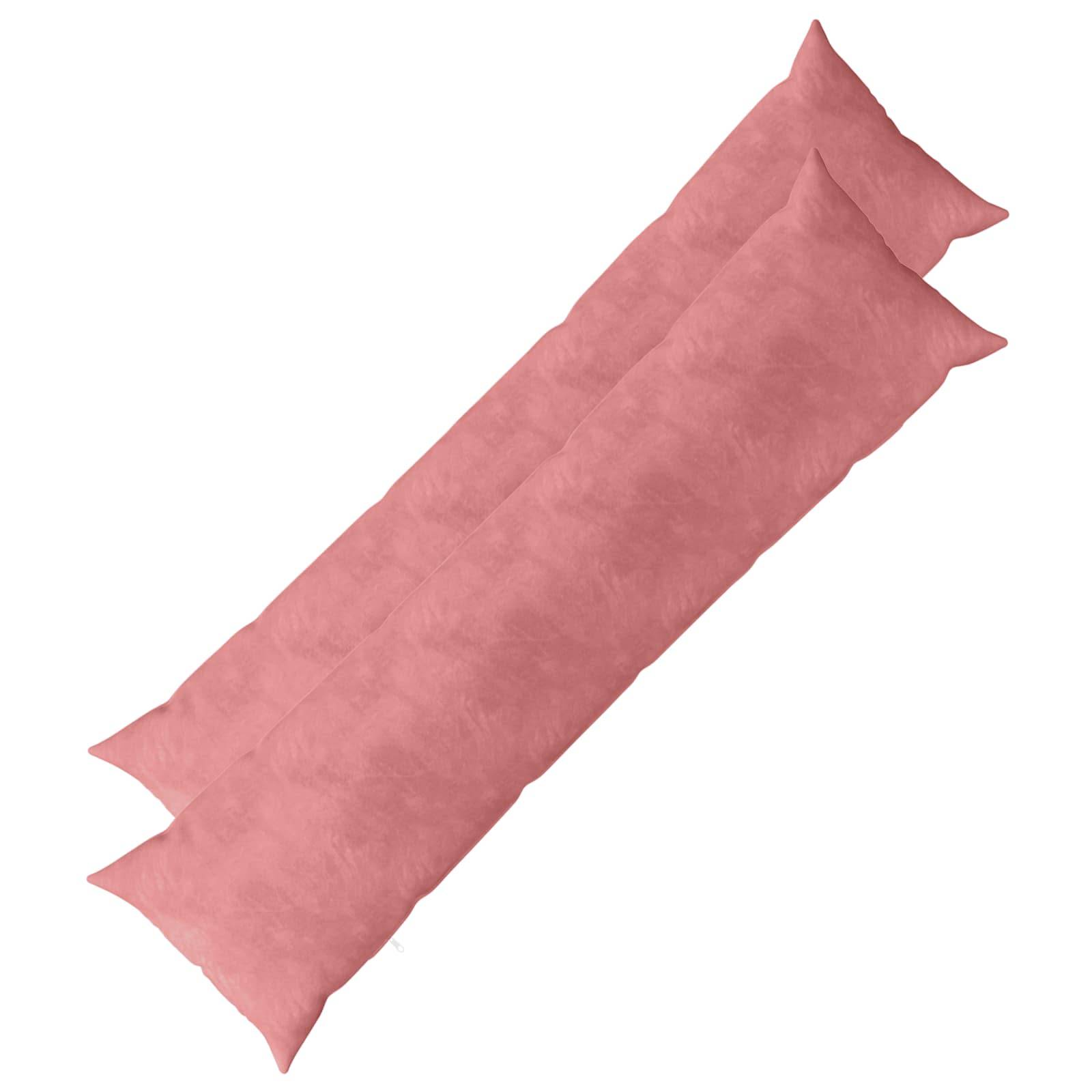 vidaXL Kissen mit Kissen HEERLEN 2 Stk. Rosa Samt