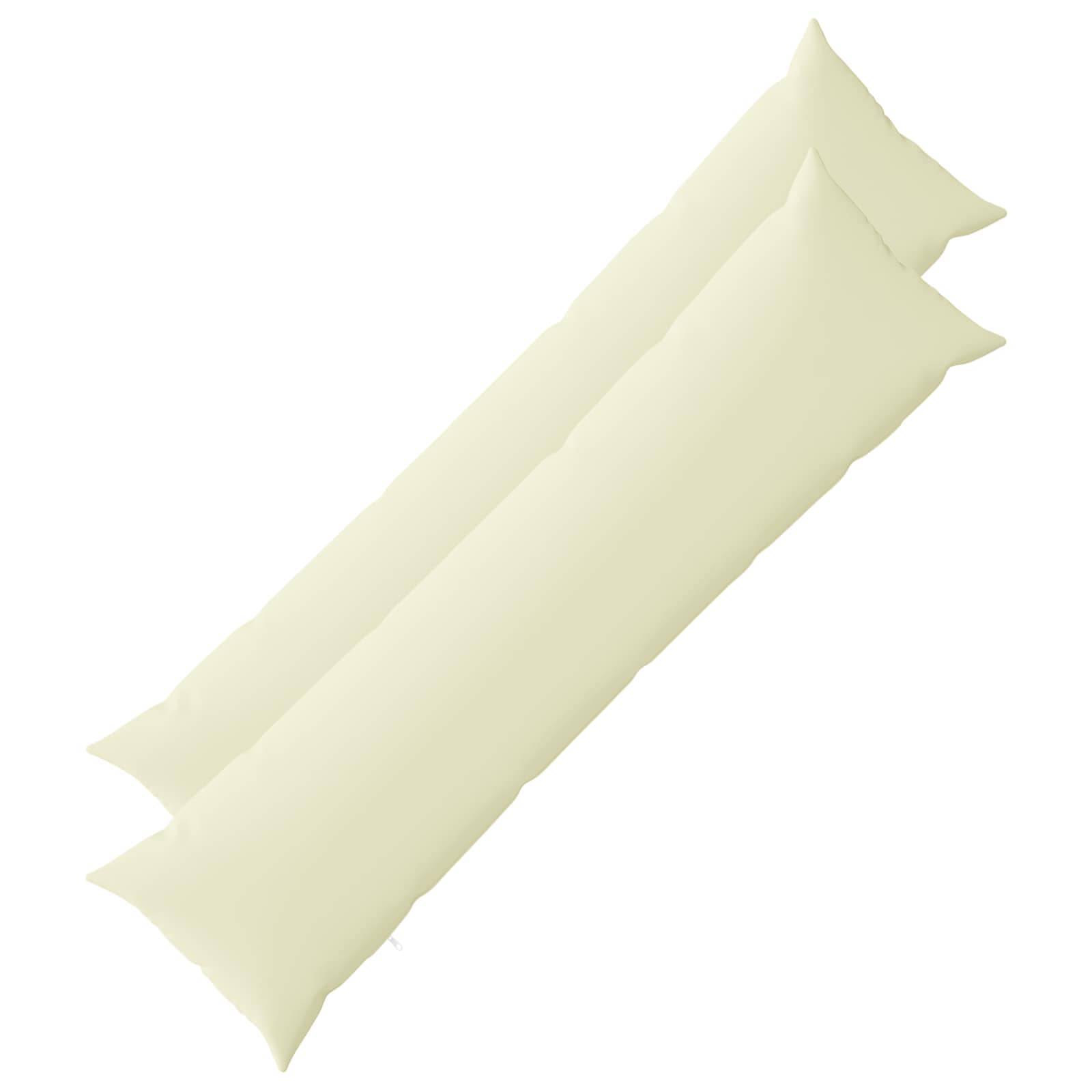 vidaXL Kissenbezug 2 pcs HEERLEN Creme 40 x 145 cm Polyester