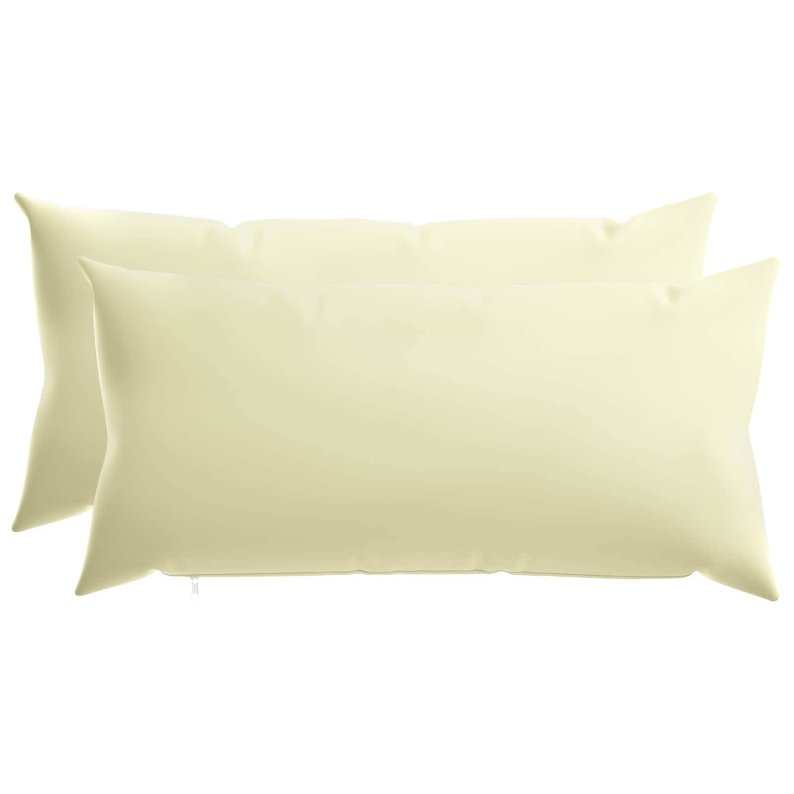 vidaXL Kissenbezug 2 pcs HEERLEN Creme 40 x 70 cm Polyester