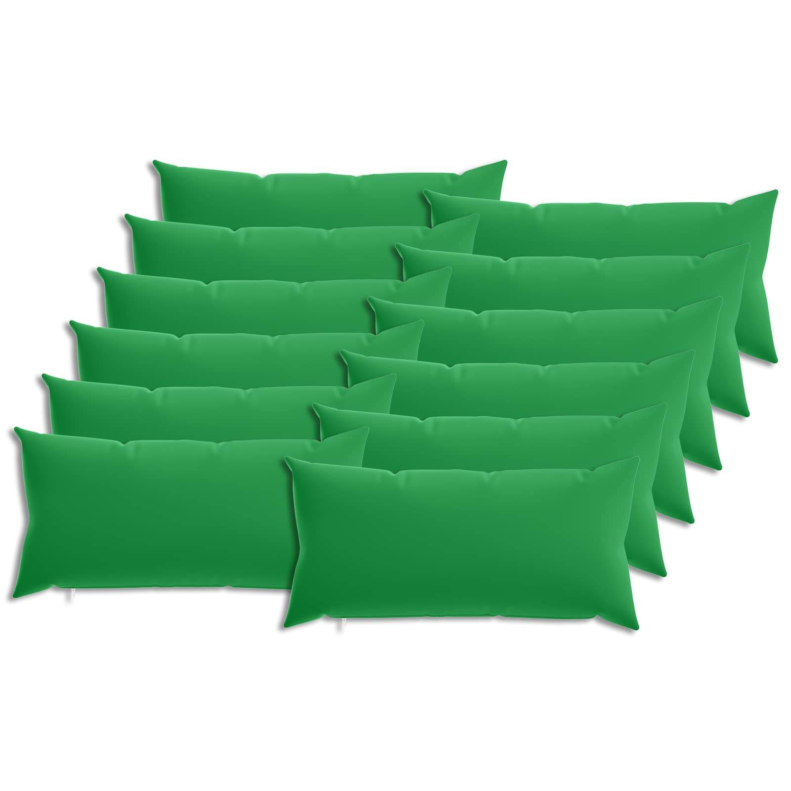 vidaXL Kissenbezug 12 pcs HEERLEN Grün 40 x 80 cm Polyester
