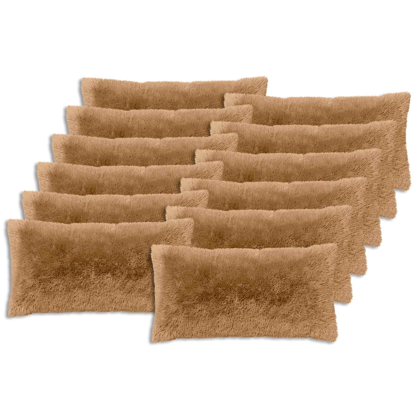 vidaXL Kissenbezug 12 pcs HEERLEN Taupe 40 x 80 cm PV Fleece