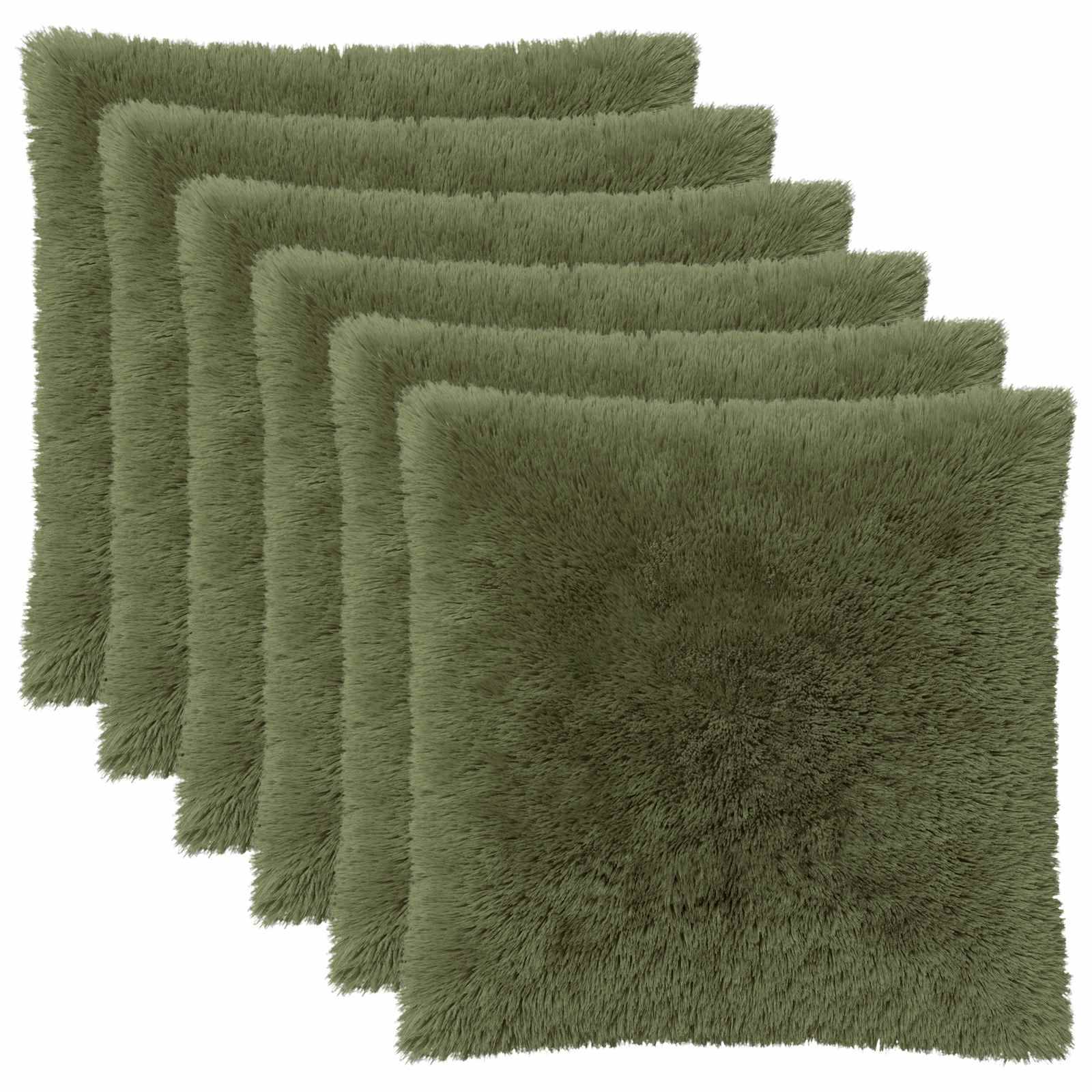 vidaXL Kissenbezug 6 pcs HEERLEN Grün 65 x 65 cm PV Fleece