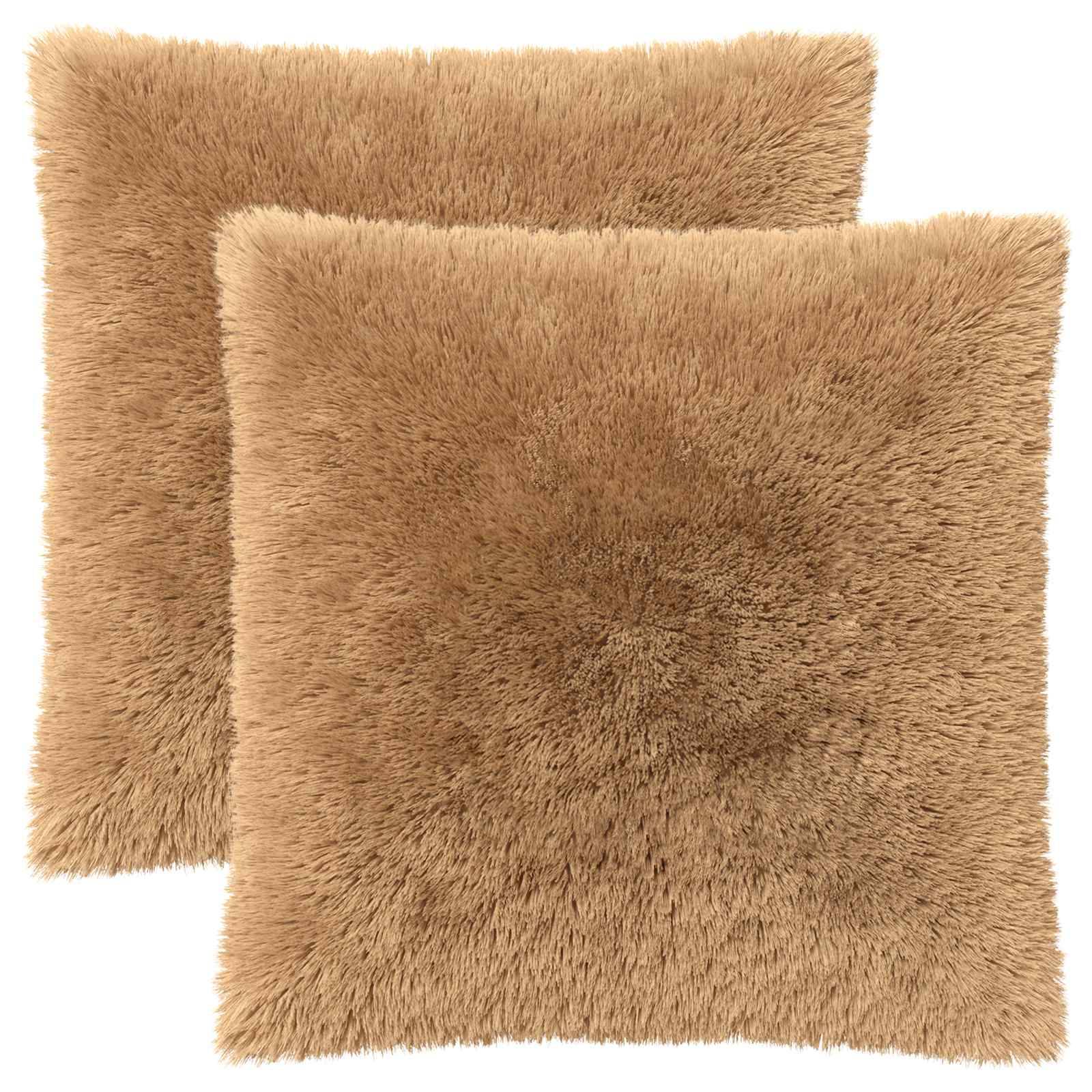 vidaXL Kissenbezug 2 pcs HEERLEN Taupe 60 x 60 cm PV Fleece