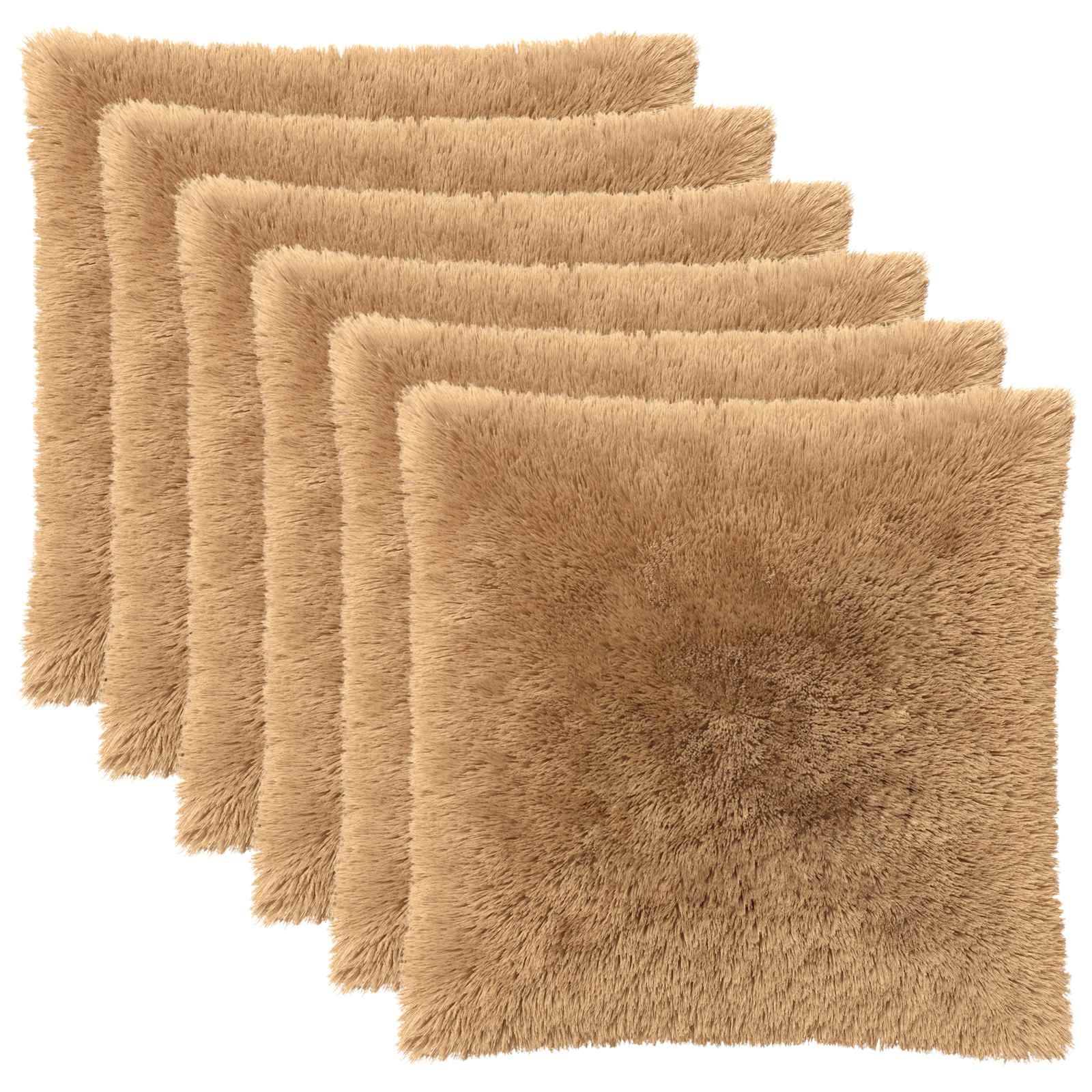 vidaXL Kissenbezug 6 pcs HEERLEN Taupe 80 x 80 cm PV Fleece