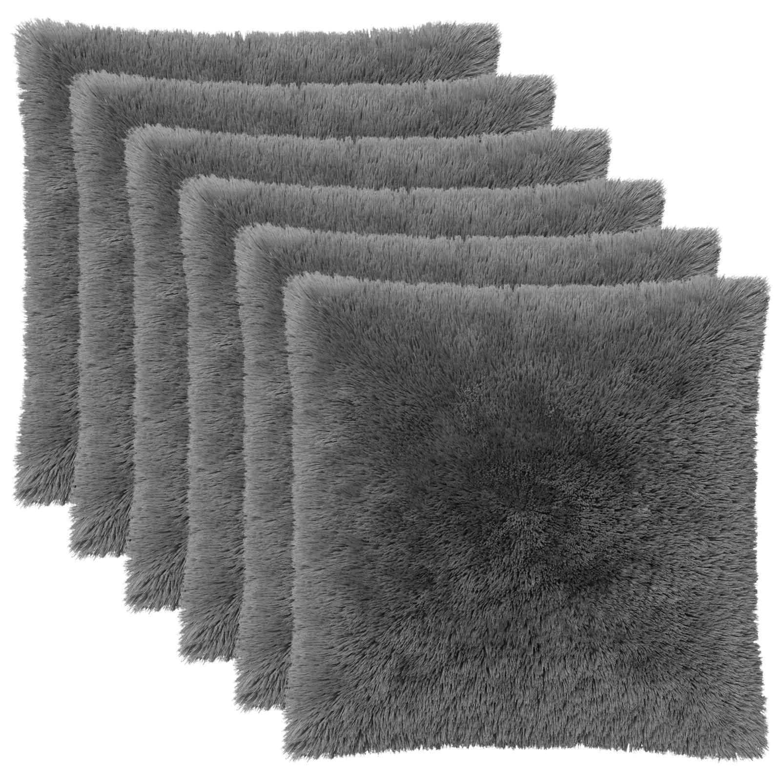 vidaXL Kissenbezug 6 pcs HEERLEN Hellgrau 60 x 60 cm PV Fleece