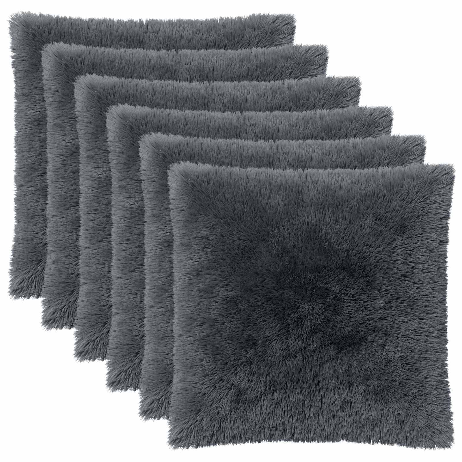 vidaXL Kissenbezug 6 pcs HEERLEN Anthrazit 55 x 55 cm PV Fleece