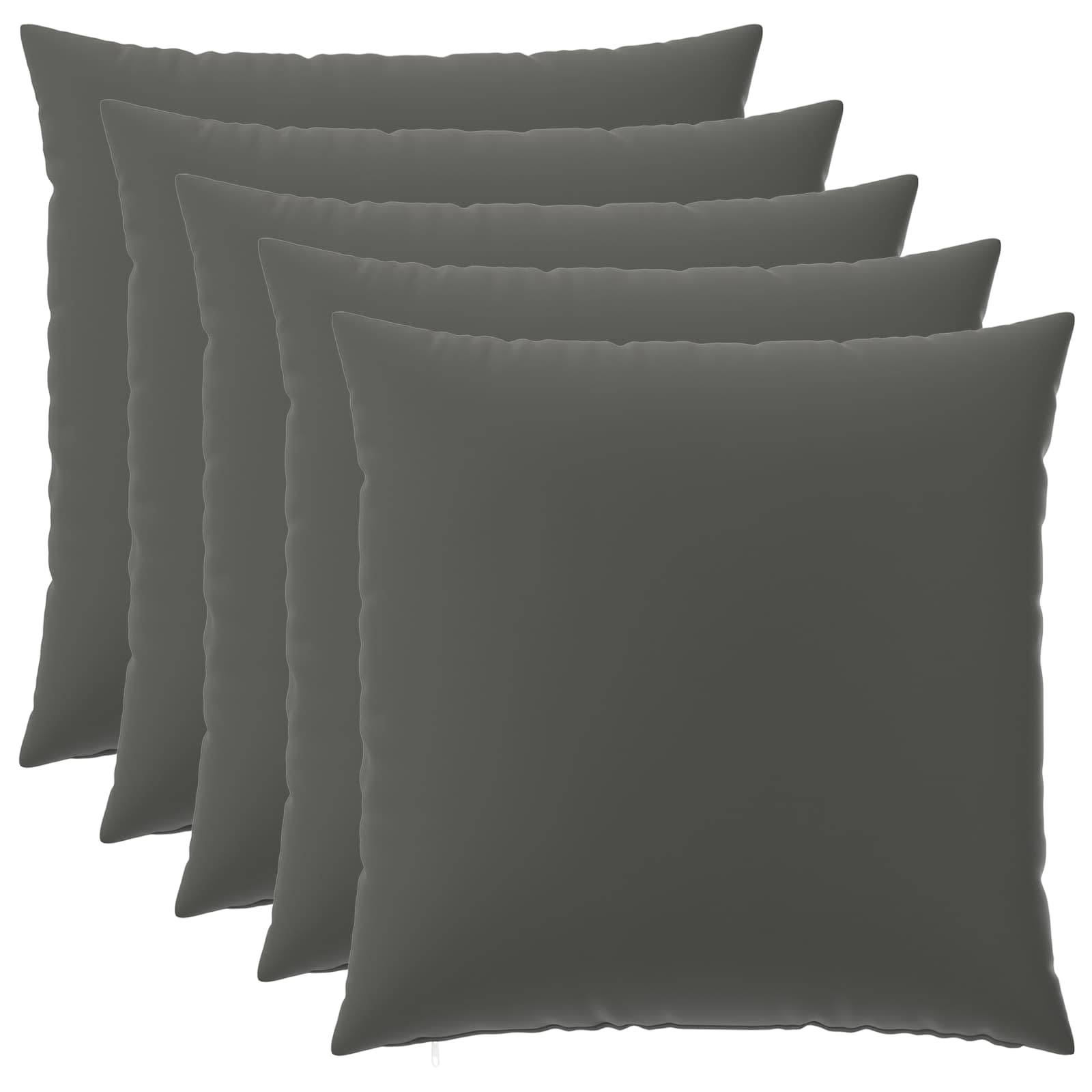 vidaXL Kissenbezug 6 pcs HEERLEN Anthrazit 65 x 65 cm Polyester