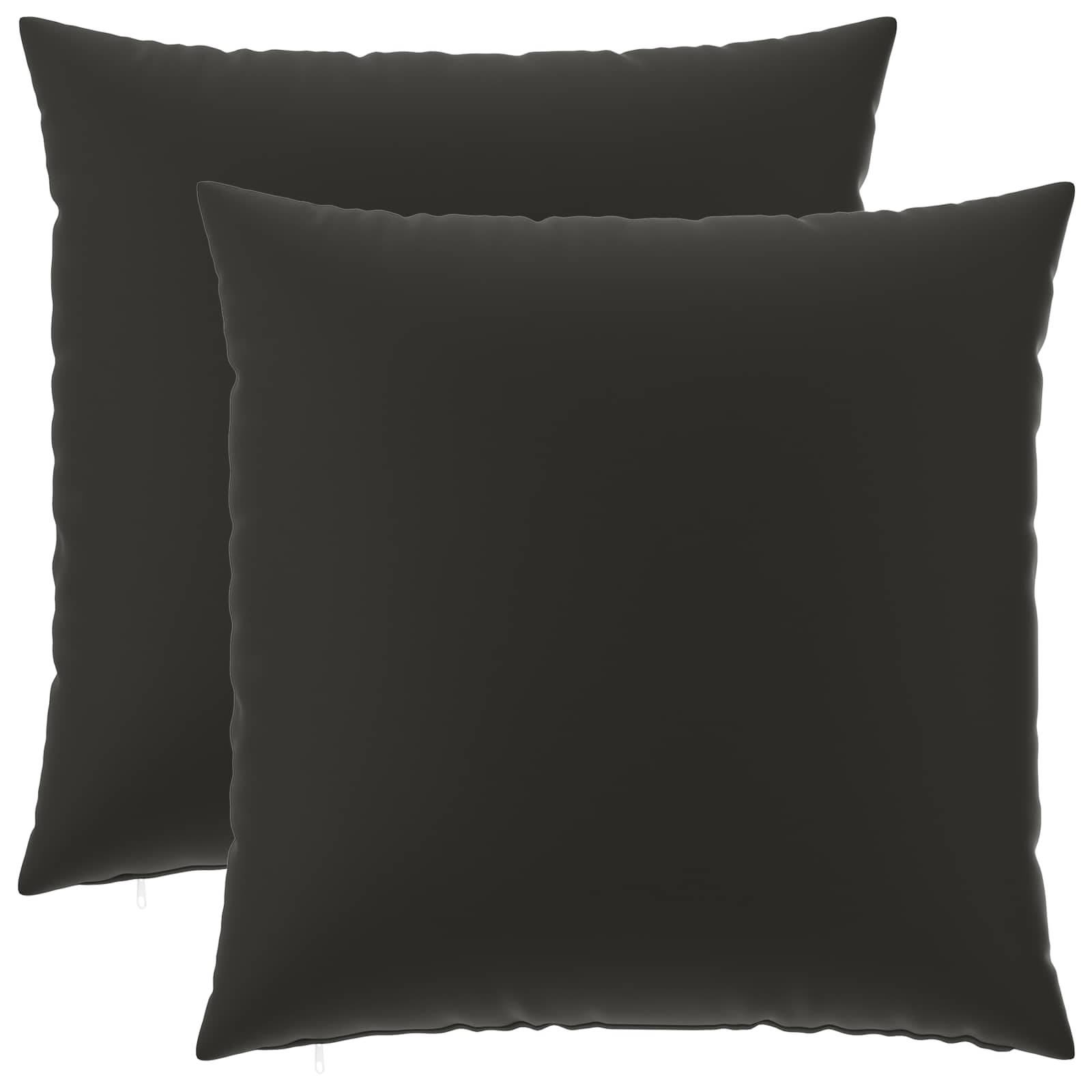 vidaXL Kissenbezug 2 pcs HEERLEN Schwarz 65 x 65 cm Polyester