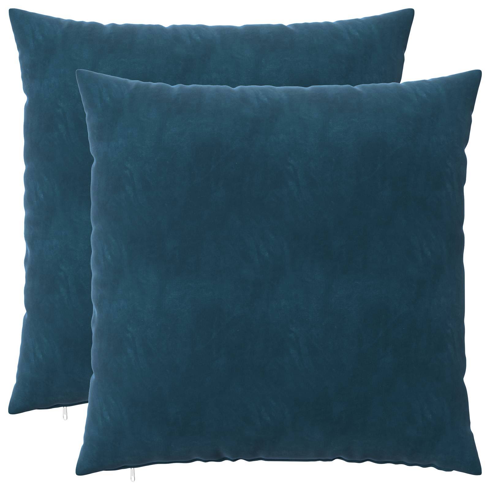 vidaXL Kissen mit Kissen HEERLEN 2 Stk. Blau Samt