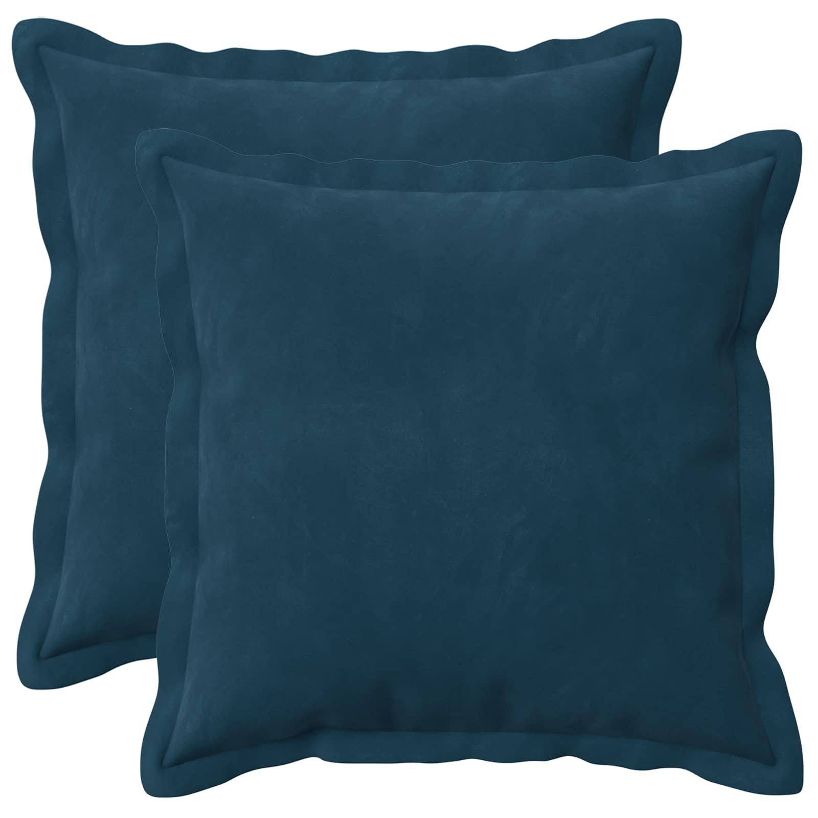 vidaXL Kissenbezug 2 pcs HOUTEN Blau 35 x 35 cm Samt