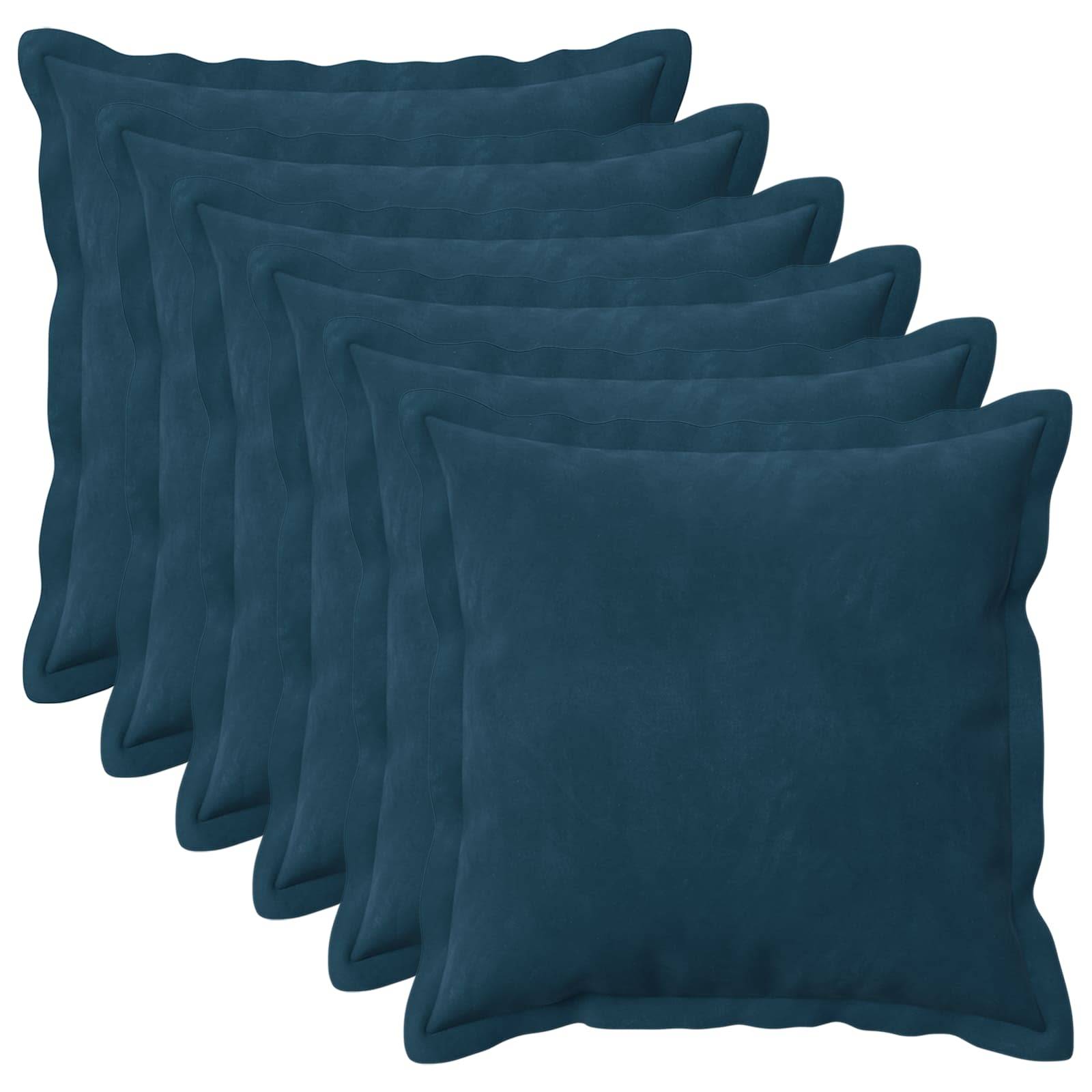vidaXL Kissen mit Kissen HOUTEN 6 Stk. Blau Samt