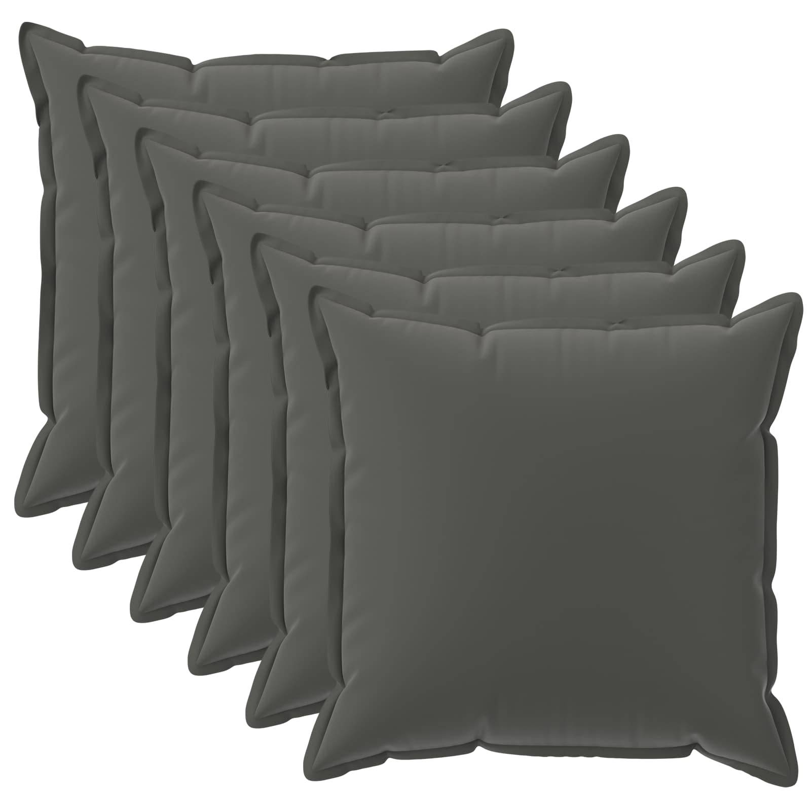 vidaXL Kissenbezug 6 stk. HOUTEN Anthrazit 30 x 30 cm Polyester