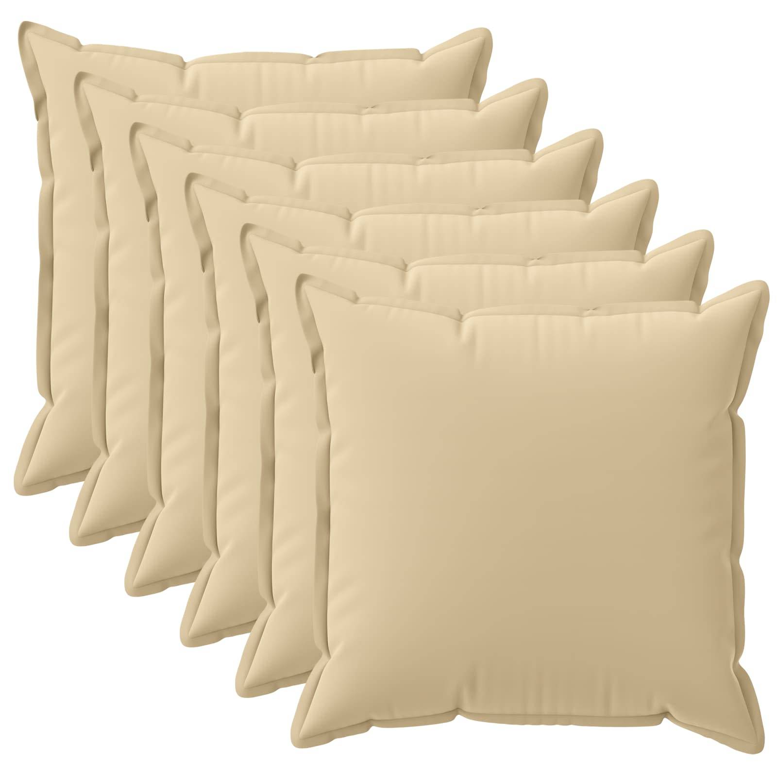 vidaXL Kissenbezug 6 stk. HOUTEN Beige 50 x 50 cm Polyester