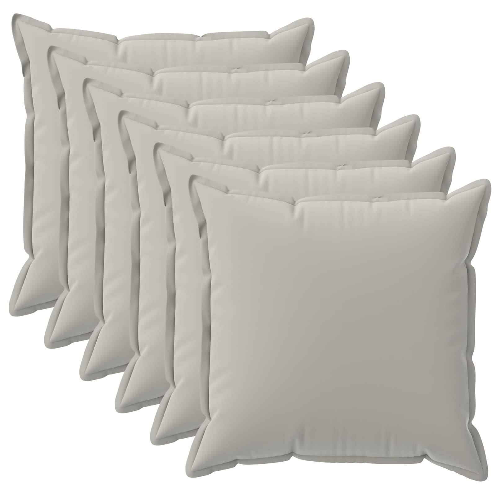 vidaXL Kissenbezug 6 stk. HOUTEN Grau 50 x 50 cm Polyester