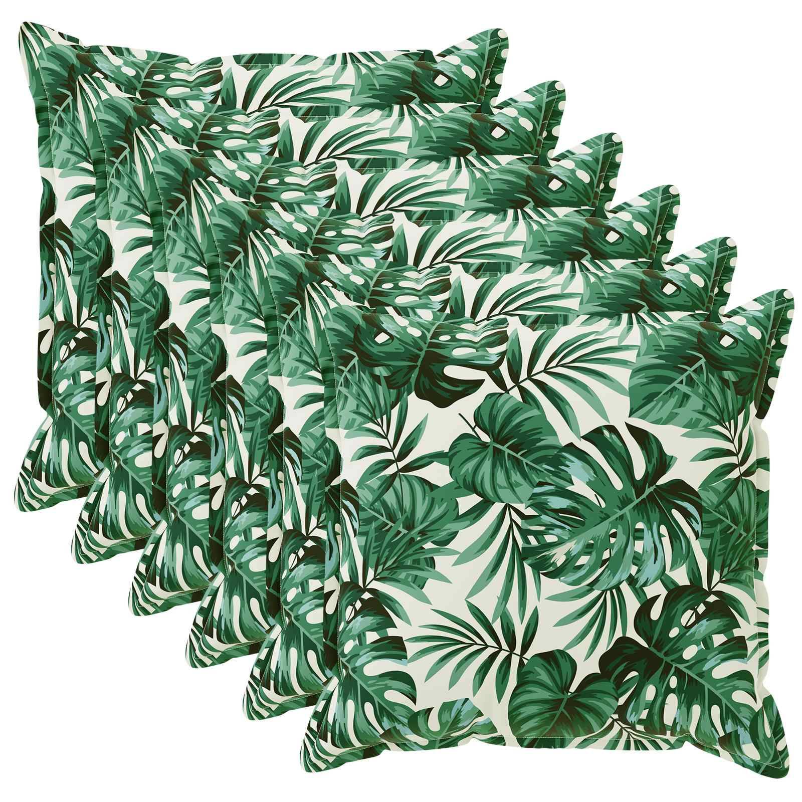 vidaXL Kissenbezug 6 stk. HOUTEN Blattmuster 45 x 45 cm Polyester